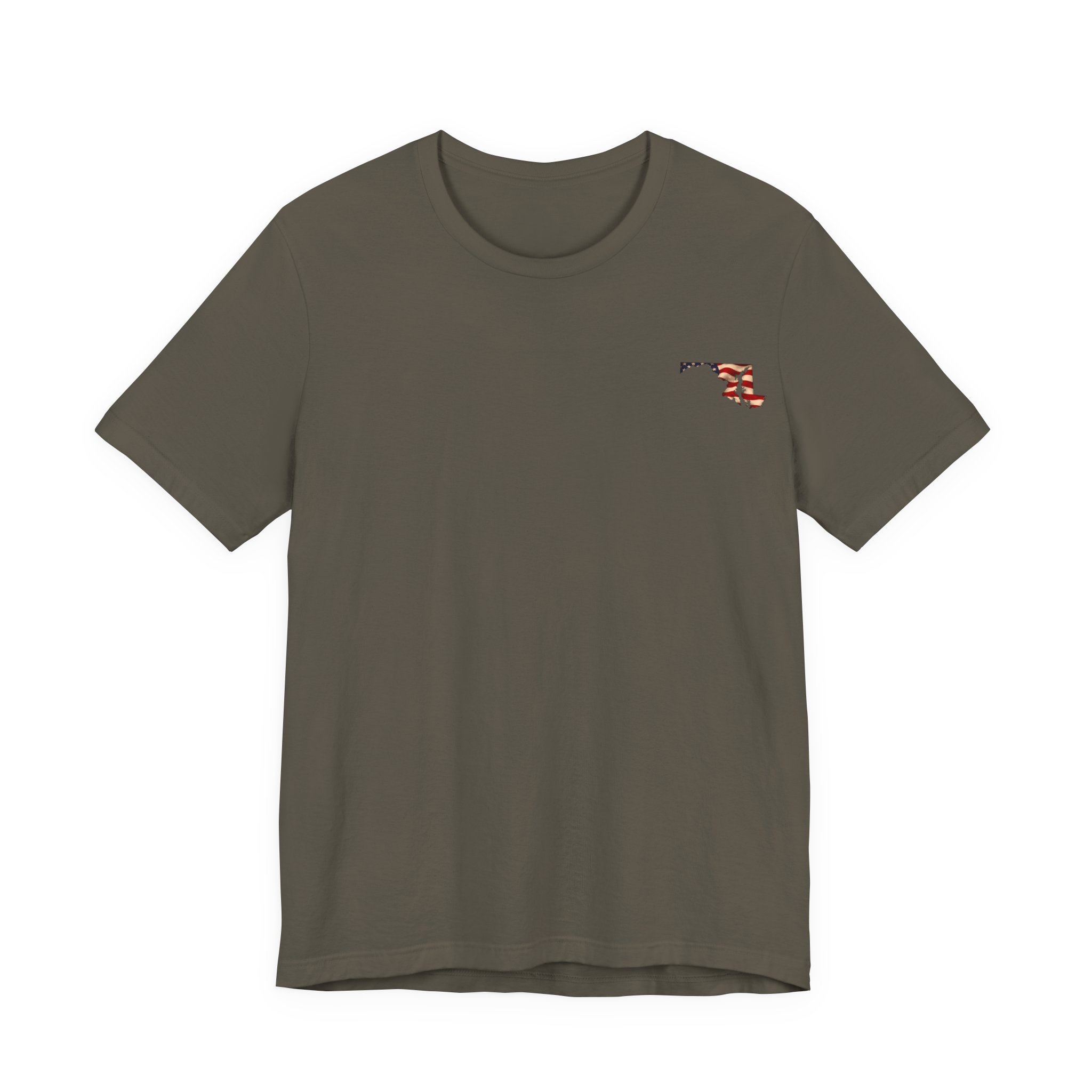 Maryland Veteran T-Shirt — American Flag Map Military Tribute Tee - Image 21