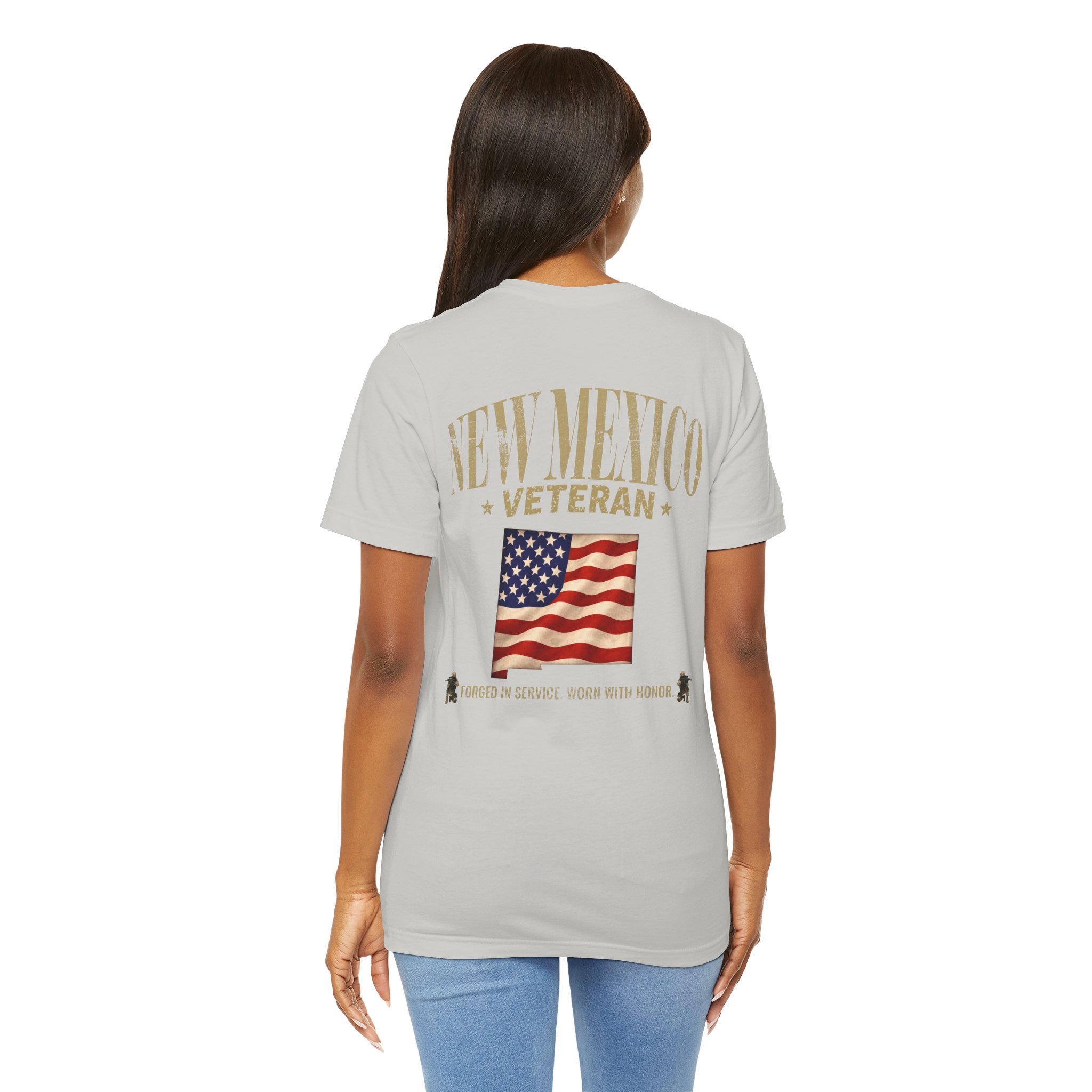 New Mexico Veteran T-Shirt — American Flag Map Military Tribute Tee - Image 20
