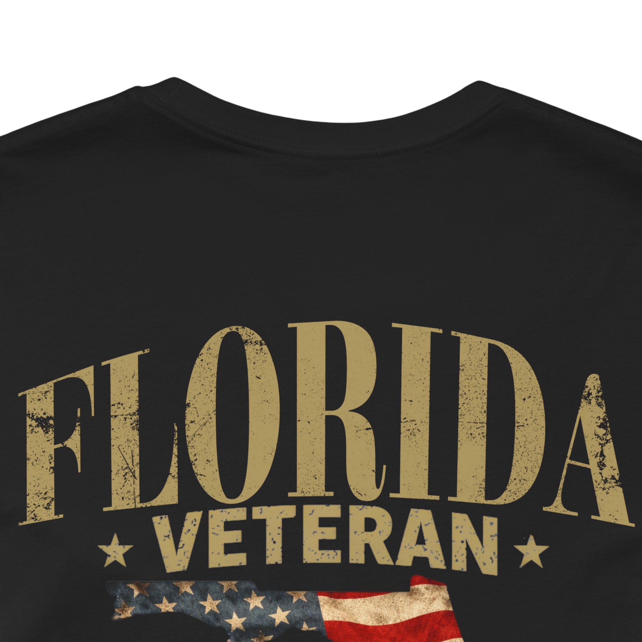 Florida Veteran T-Shirt — American Flag Map Military Tribute Tee - Image 19