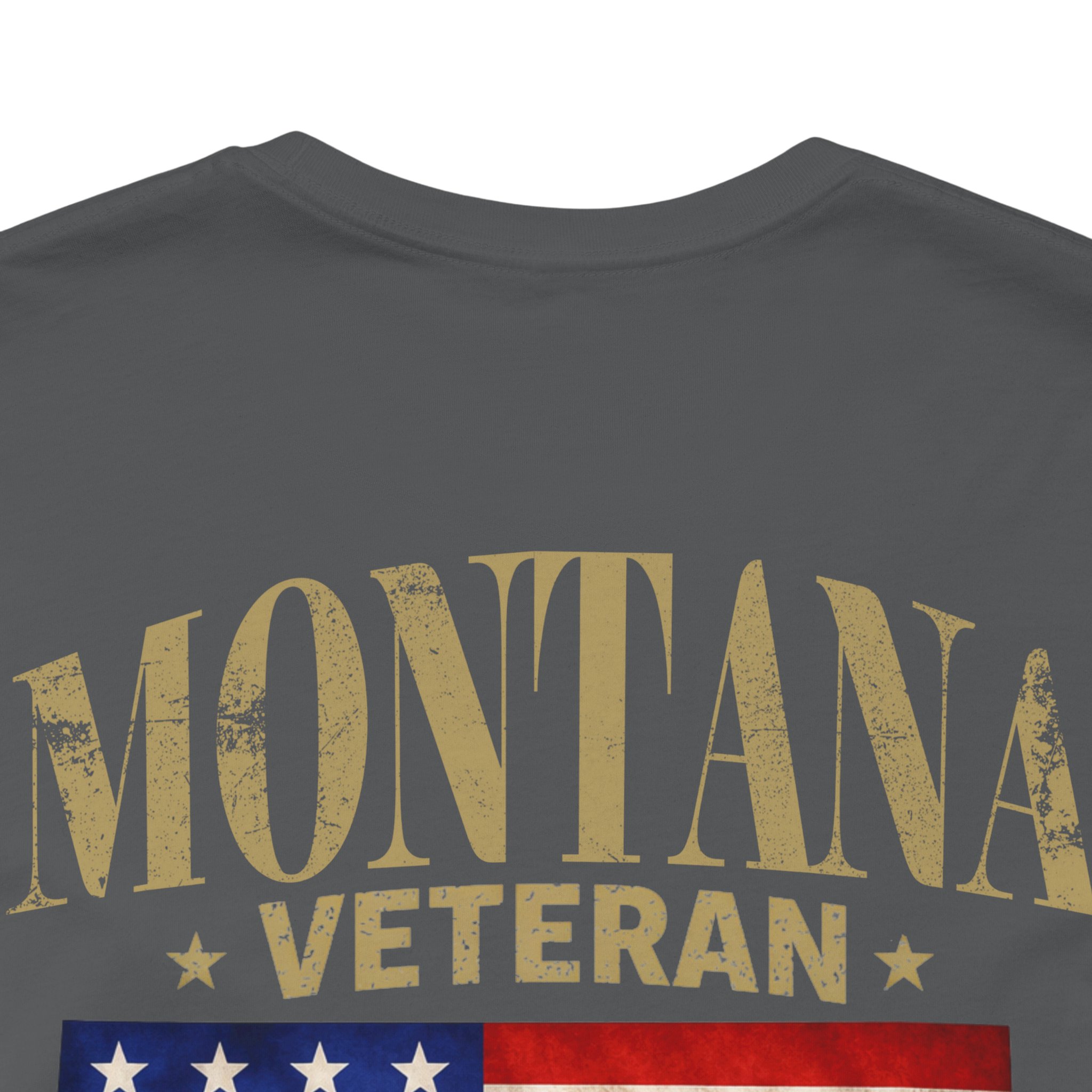 Montana Veteran T-Shirt — American Flag Alaska Map Military Tribute Tee - Image 5