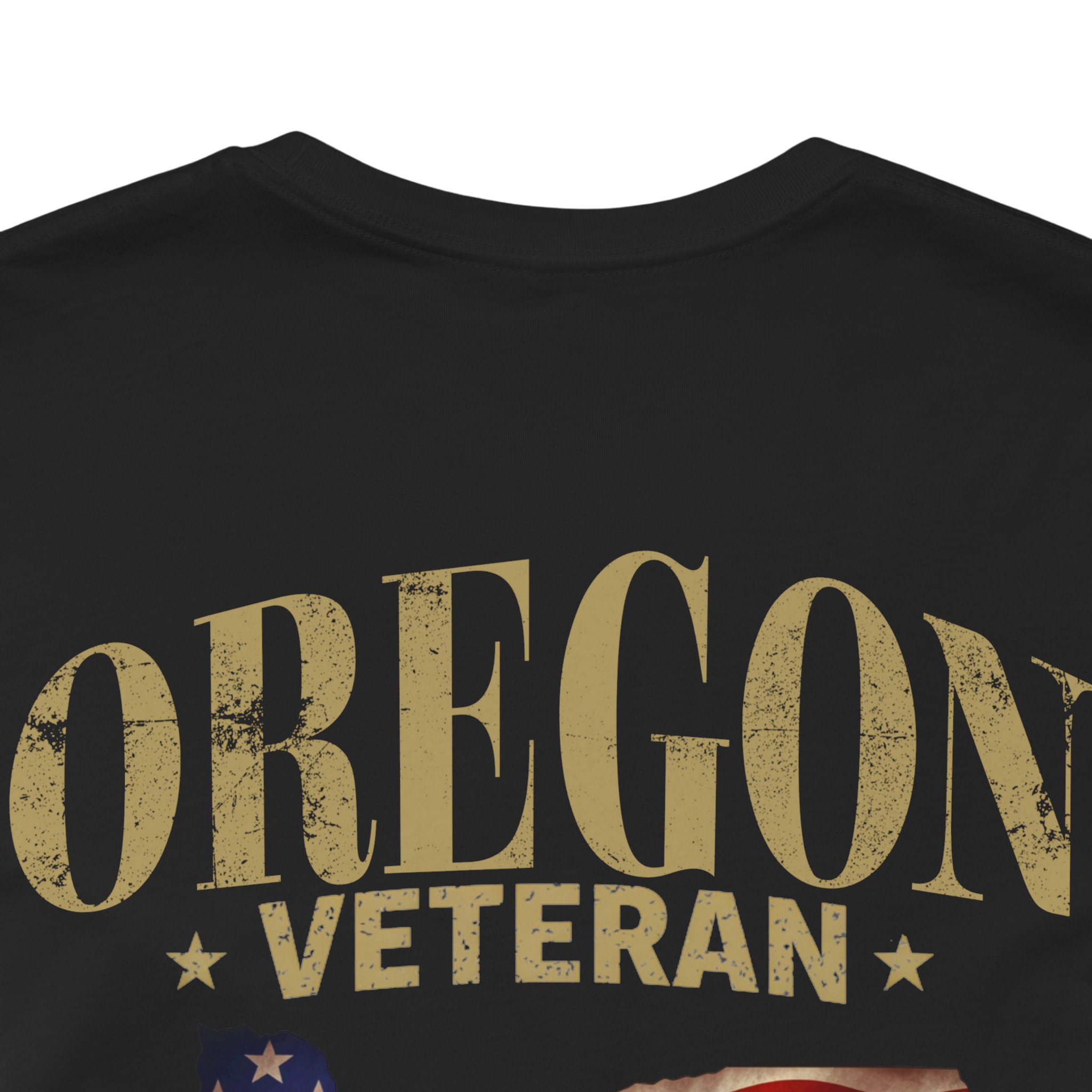 Oregon Veteran T-Shirt — American Flag Map Military Tribute Tee - Image 23