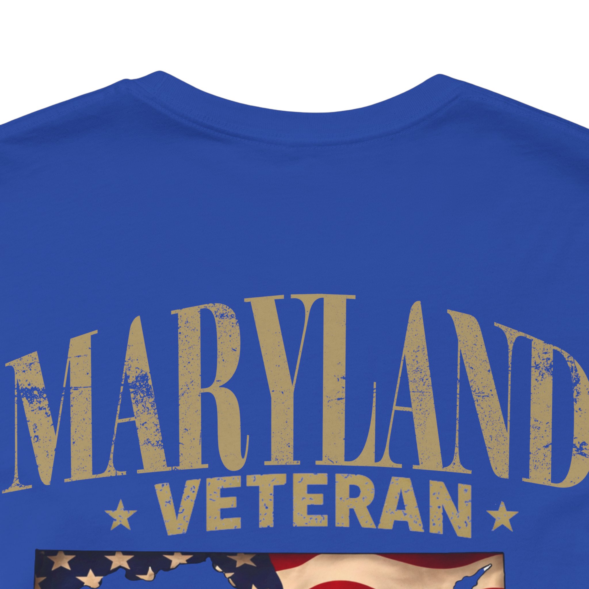 Maryland Veteran T-Shirt — American Flag Map Military Tribute Tee - Image 31