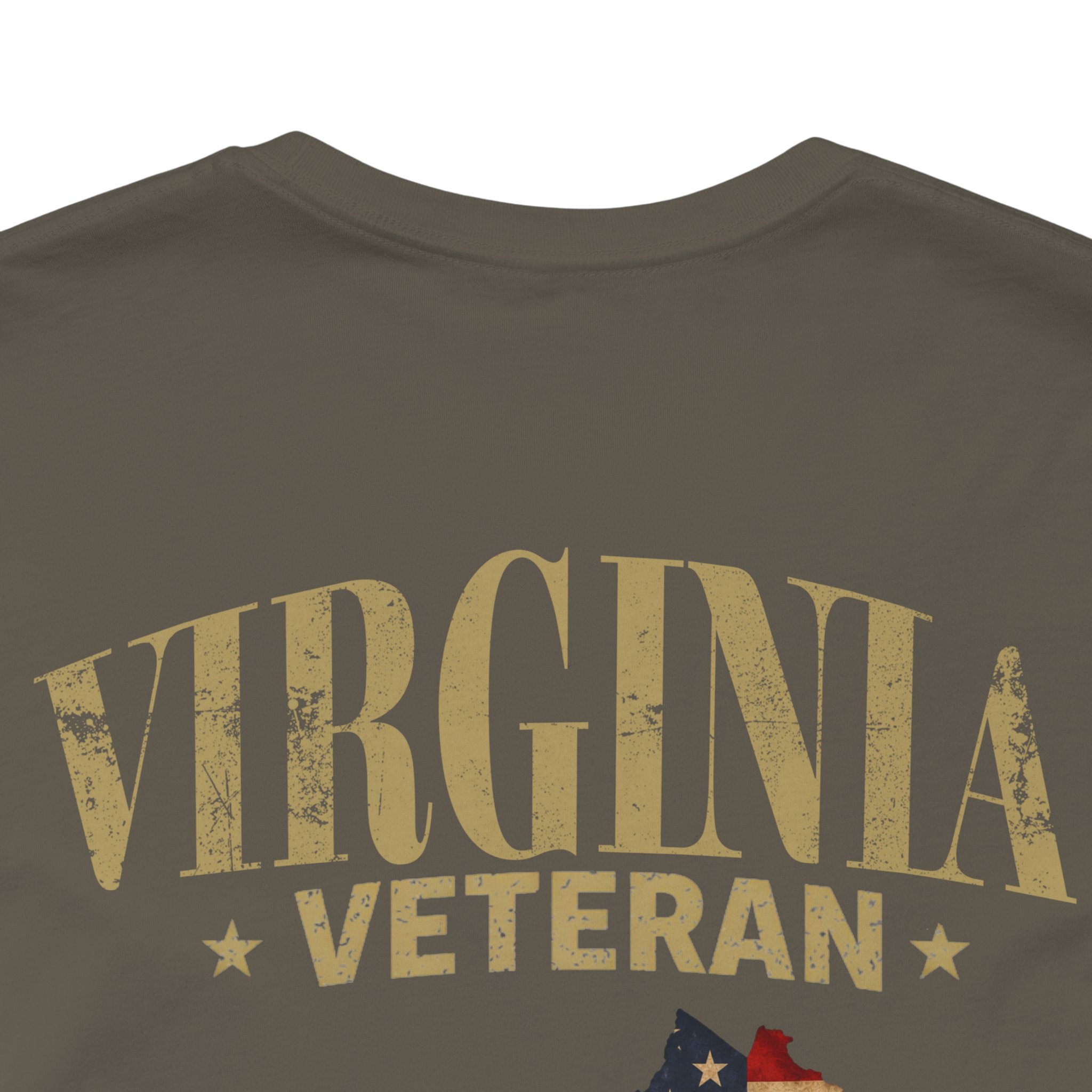 Virginia Veteran T-Shirt — American Flag Map Military Tribute Tee - Image 18