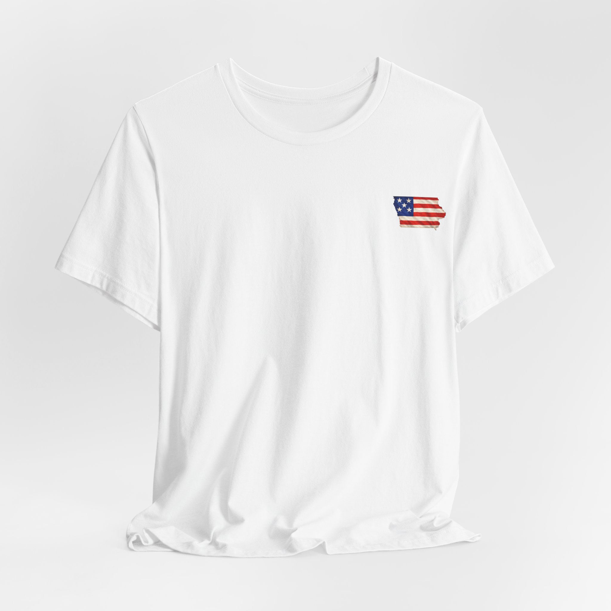 Iowa Veteran T-Shirt — American Flag Map Military Tribute Tee - Image 8