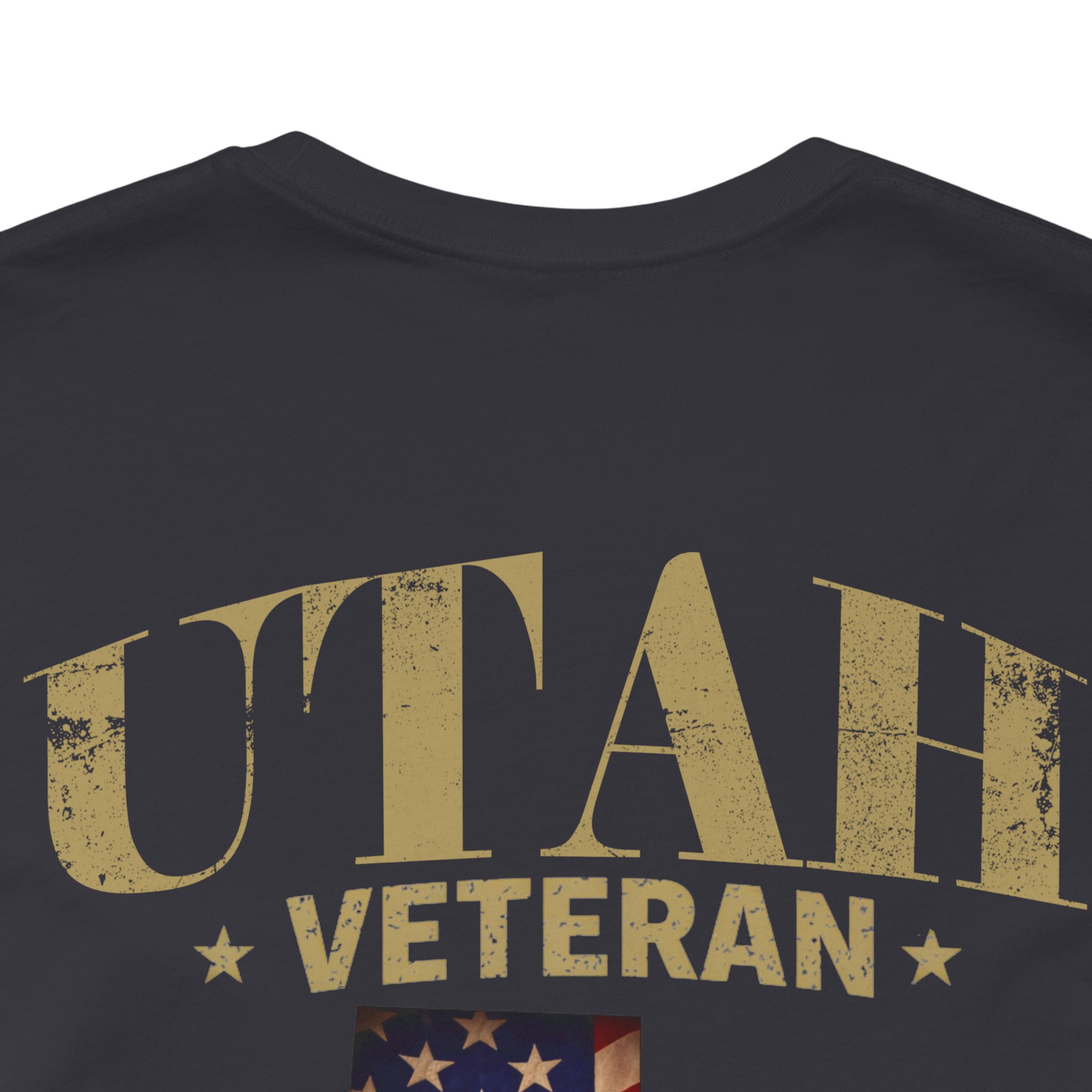 Utah Veteran T-Shirt — American Flag Map Military Tribute Tee - Image 33