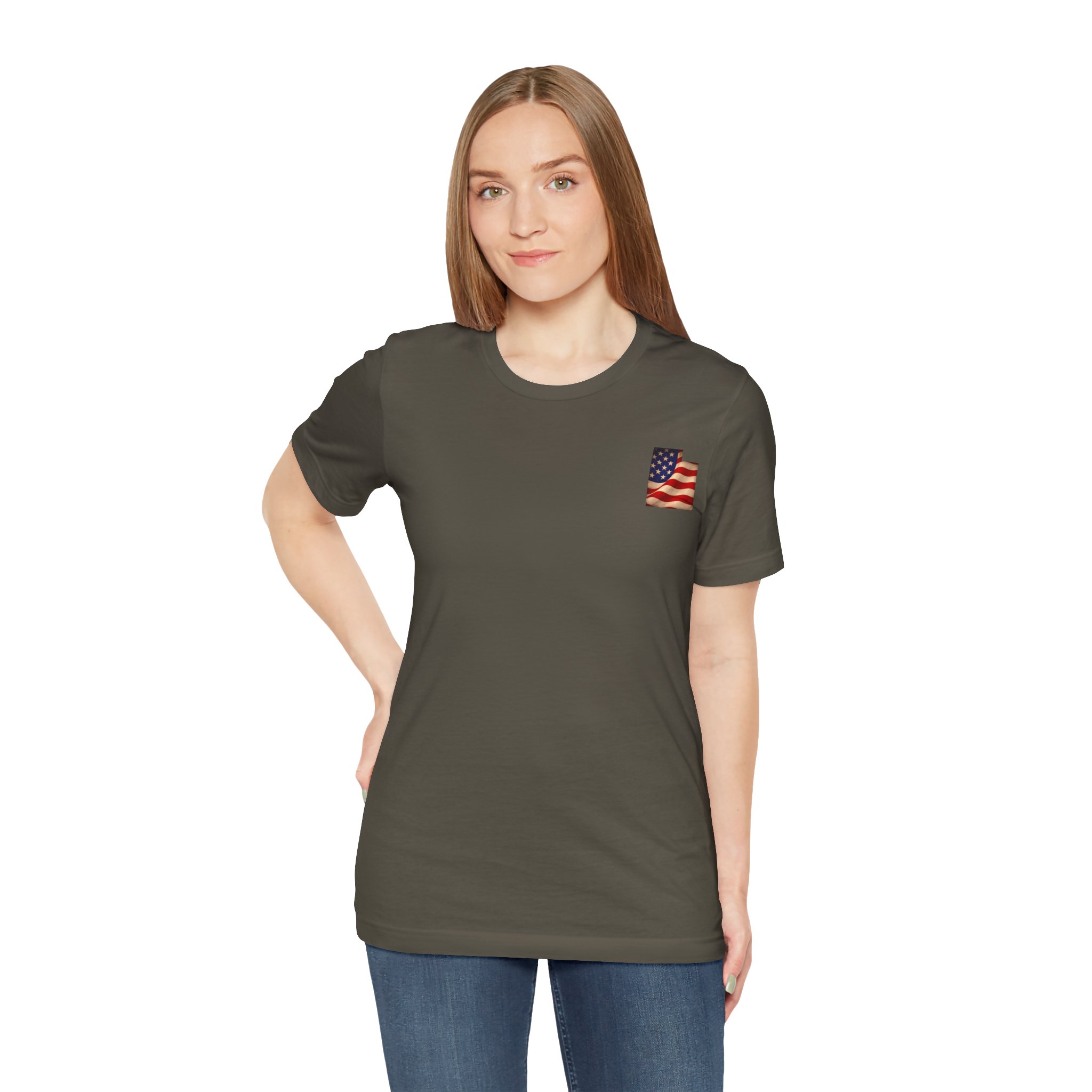 Utah Veteran T-Shirt — American Flag Map Military Tribute Tee - Image 19