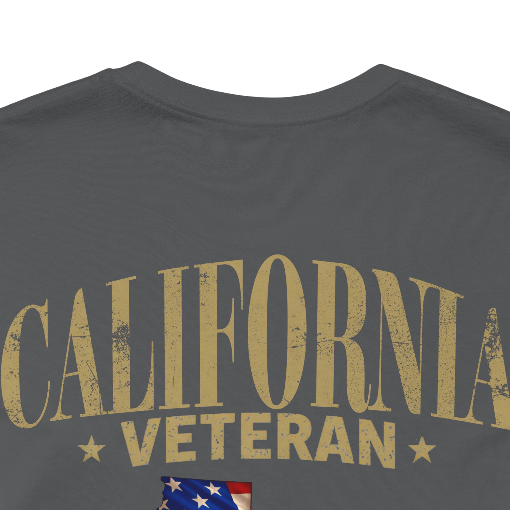 California Veteran T-Shirt — American Flag Map Military Tribute Tee - Image 4