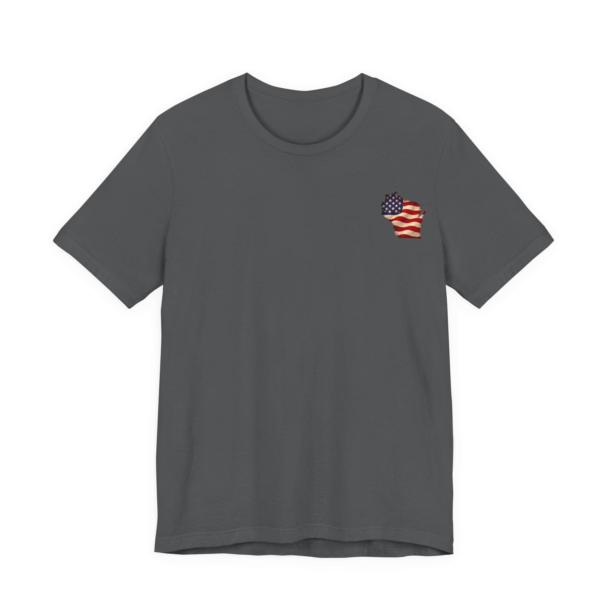 Wisconsin Veteran T-Shirt — American Flag Map Military Tribute Tee - Image 41