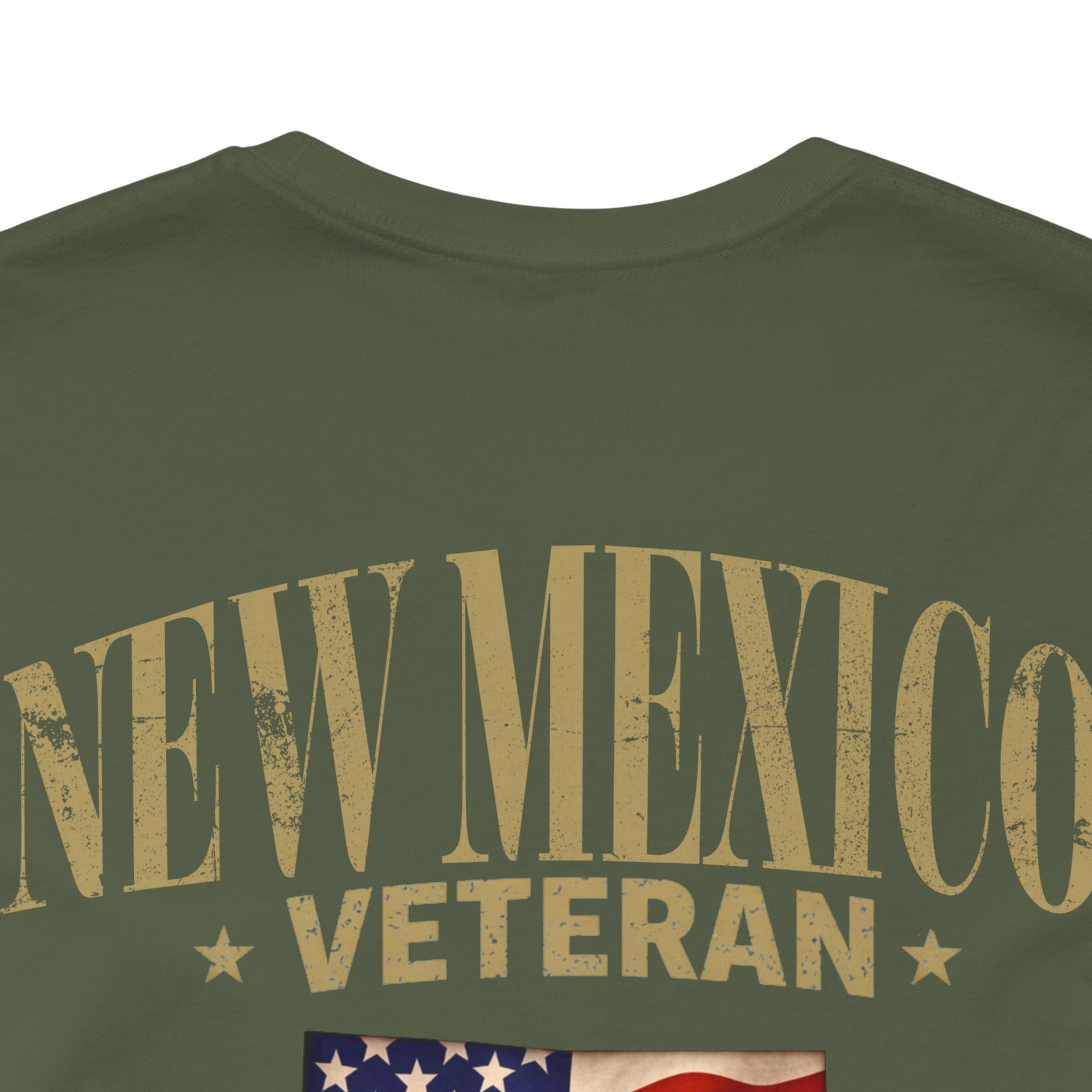 New Mexico Veteran T-Shirt — American Flag Map Military Tribute Tee - Image 27