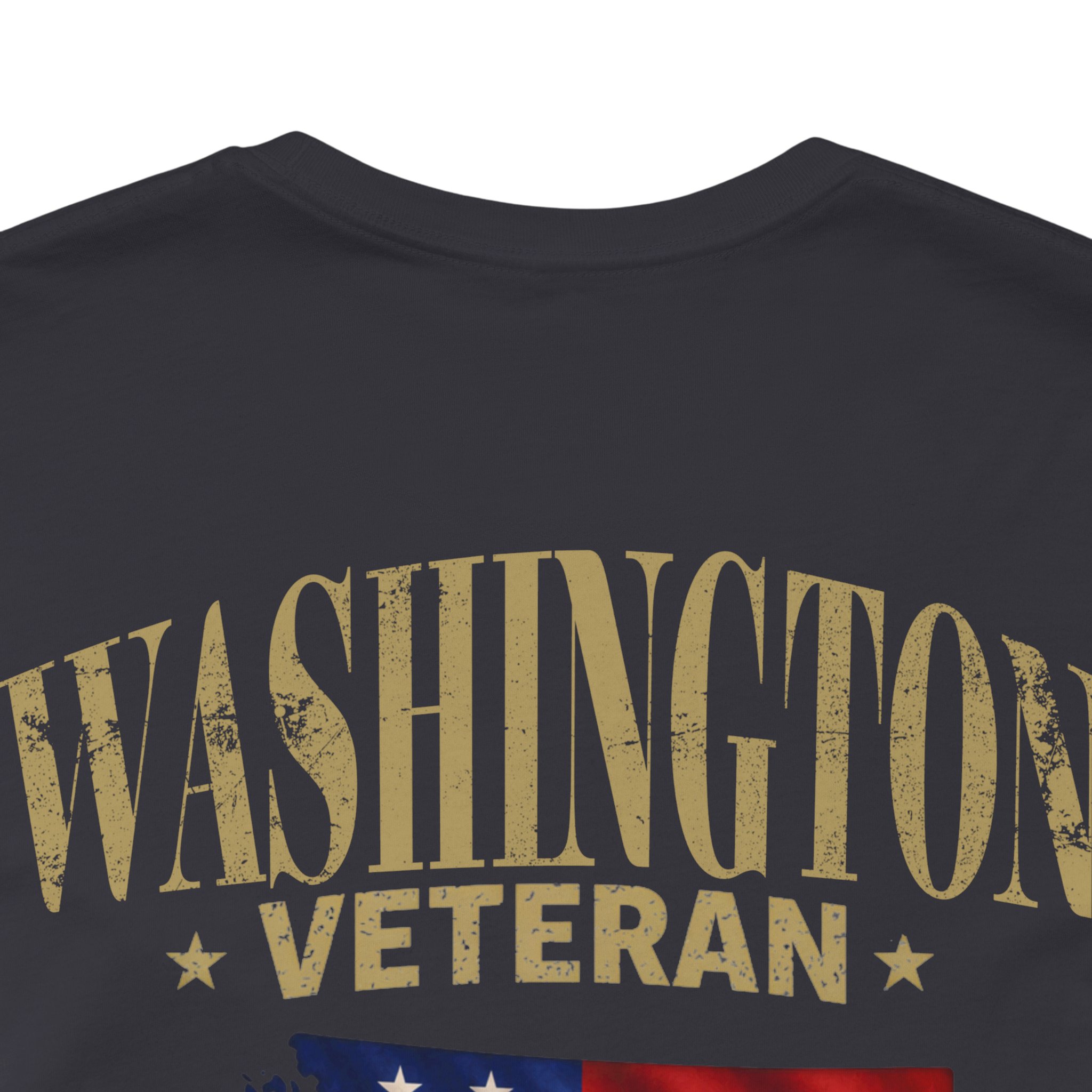 Washington Veteran T-Shirt — American Flag Map Military Tribute Tee - Image 39