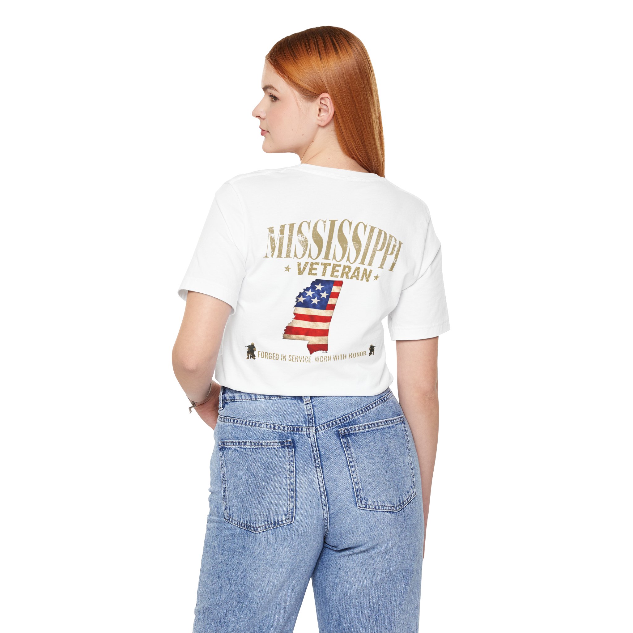 Mississippi Veteran T-Shirt — American Flag Alaska Map Military Tribute Tee - Image 36