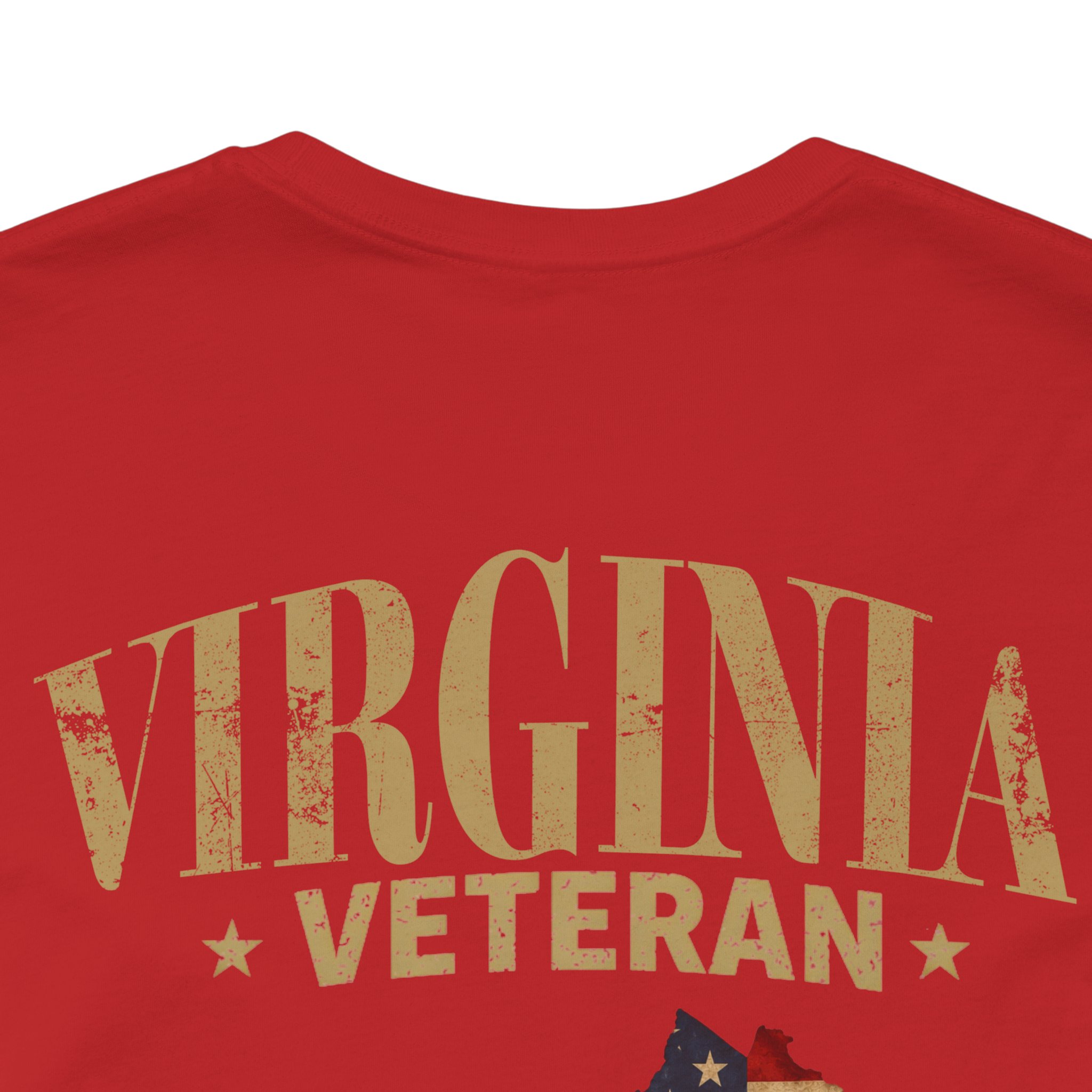 Virginia Veteran T-Shirt — American Flag Map Military Tribute Tee - Image 38