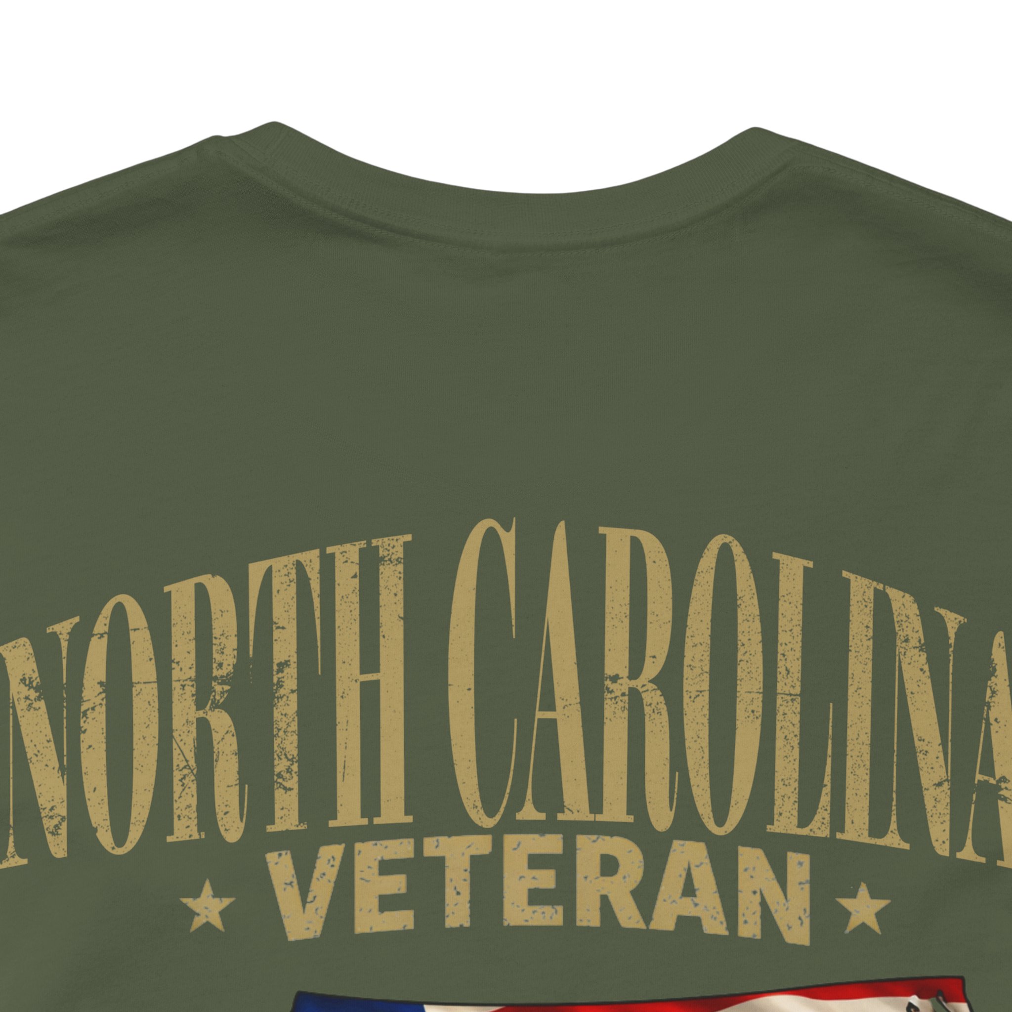 North Carolina Veteran T-Shirt — American Flag Map Military Tribute Tee - Image 27
