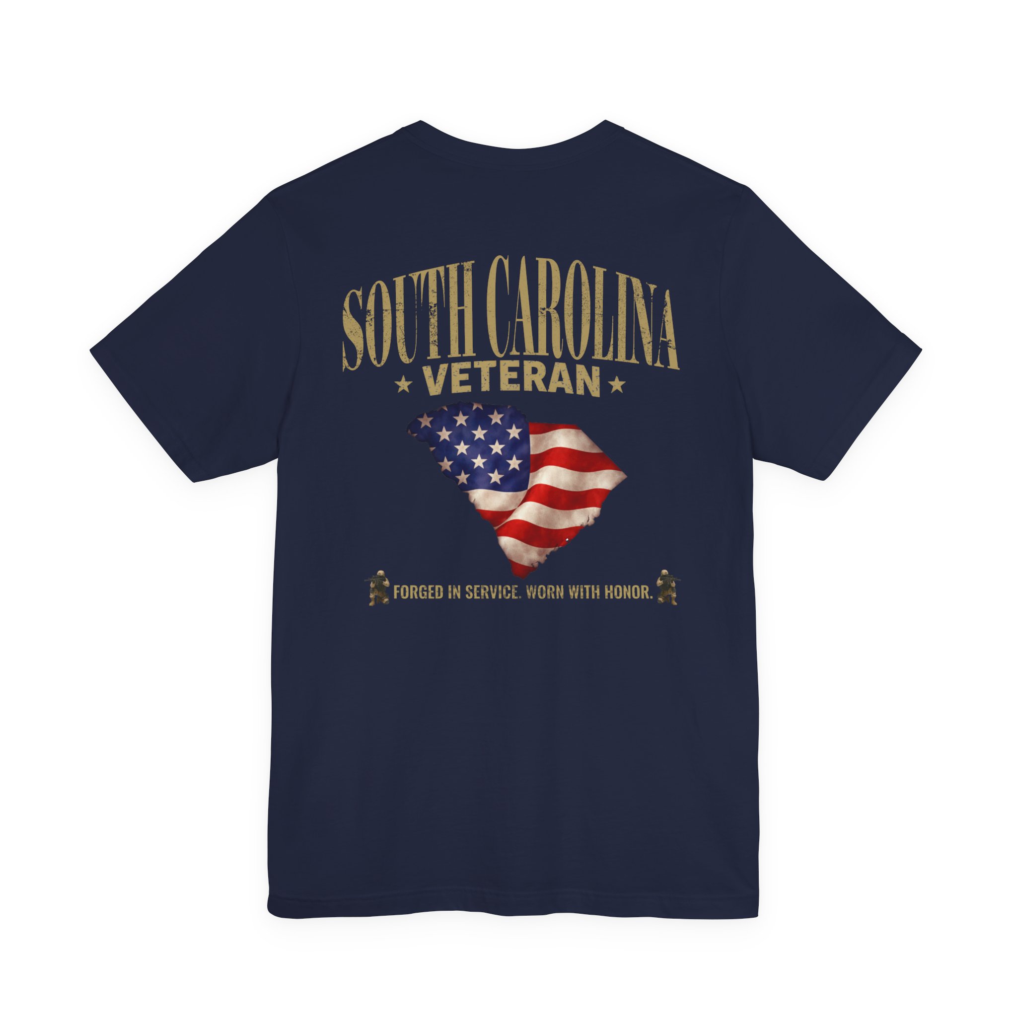 South Carolina Veteran T-Shirt — American Flag Map Military Tribute Tee - Image 18