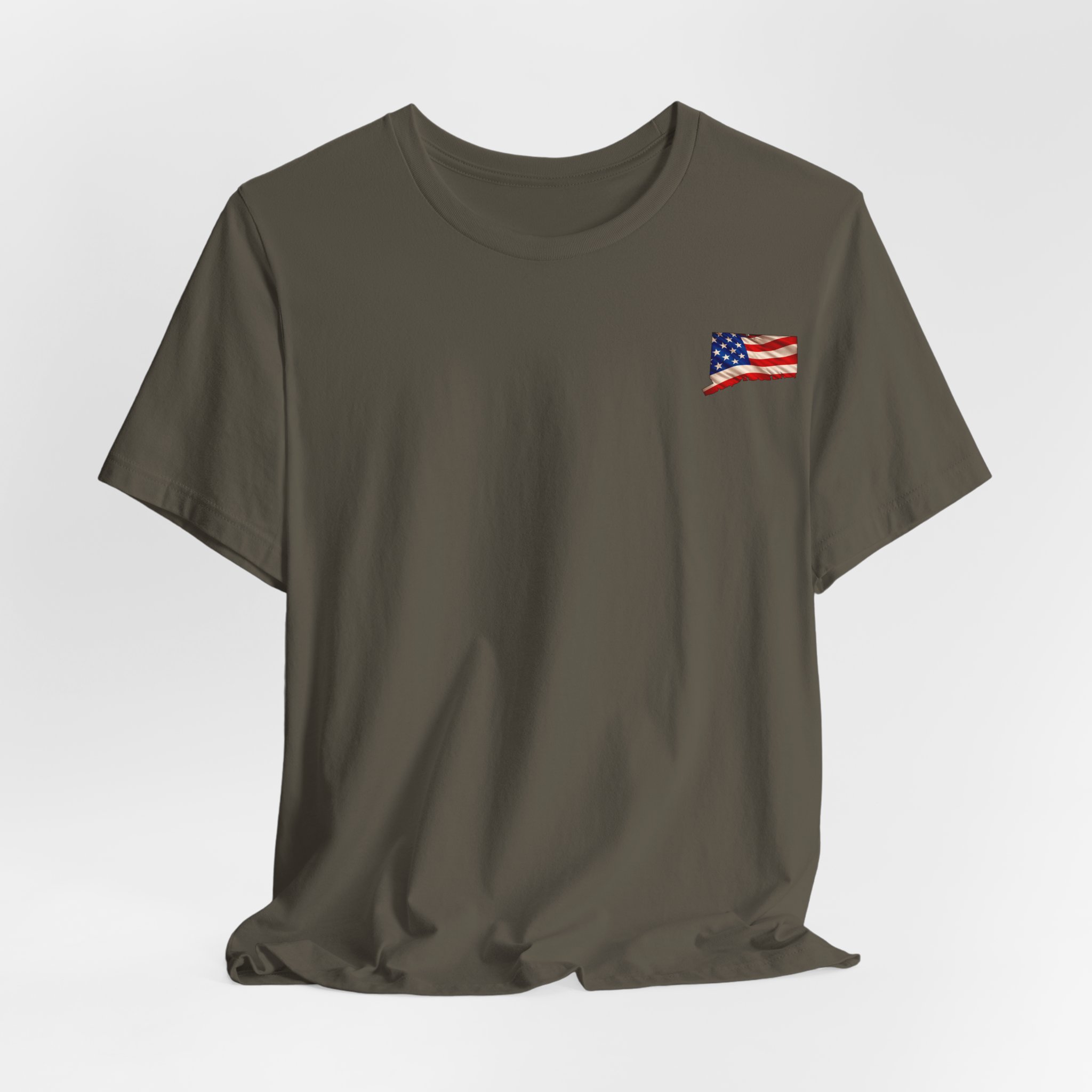 Connecticut Veteran T-Shirt — American Flag Alaska Map Military Tribute Tee - Image 23