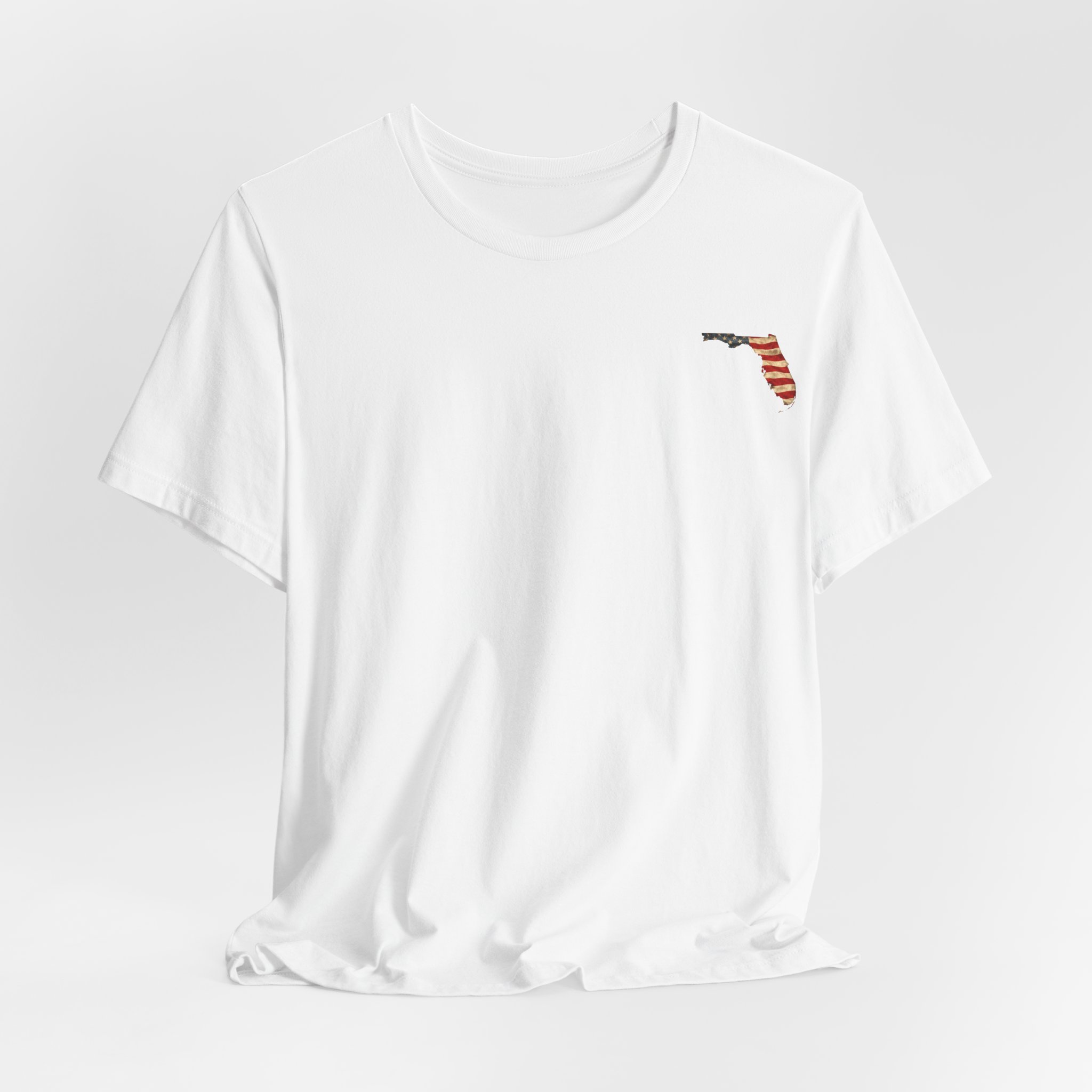Florida Veteran T-Shirt — American Flag Map Military Tribute Tee - Image 13