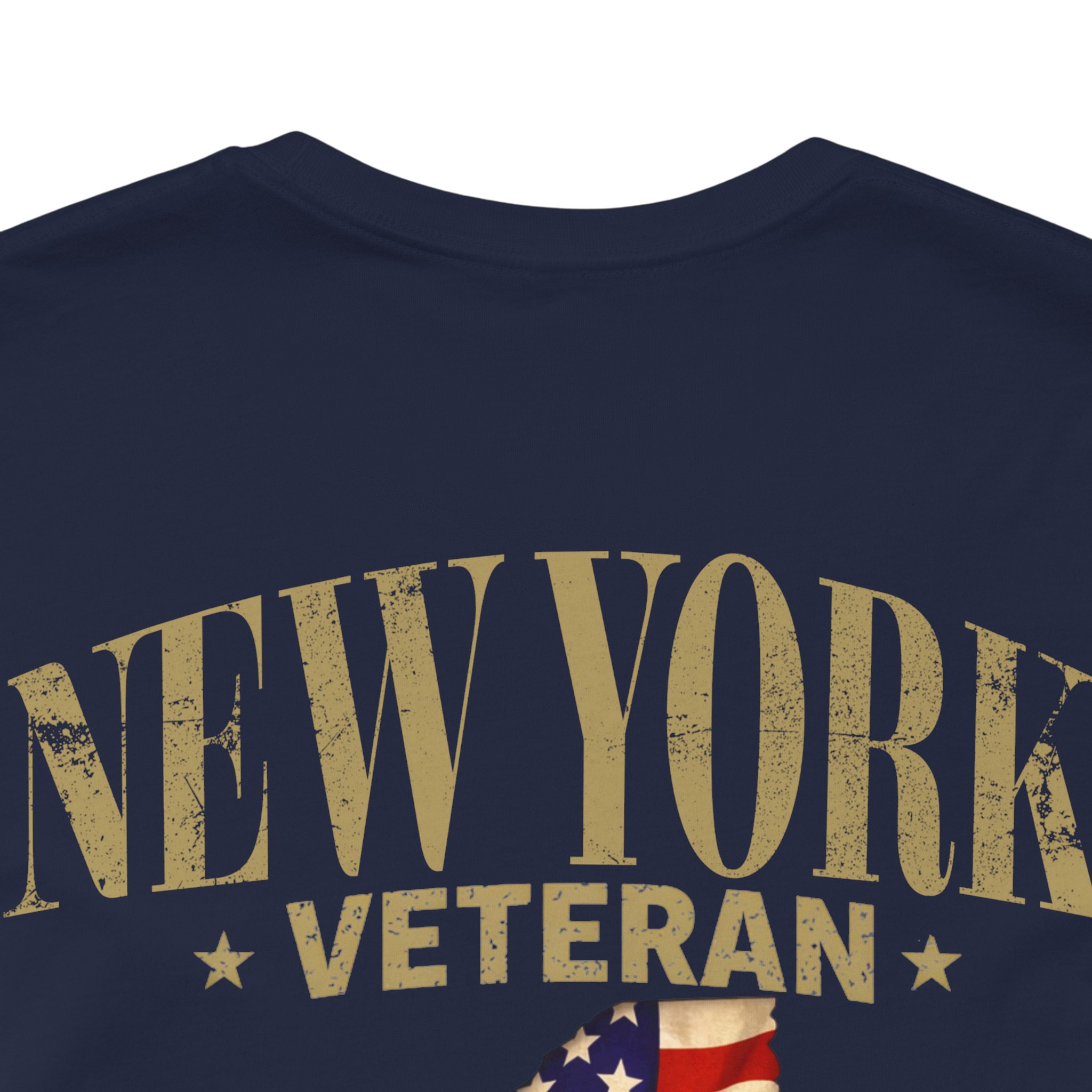 New York Veteran T-Shirt — American Flag Map Military Tribute Tee - Image 39