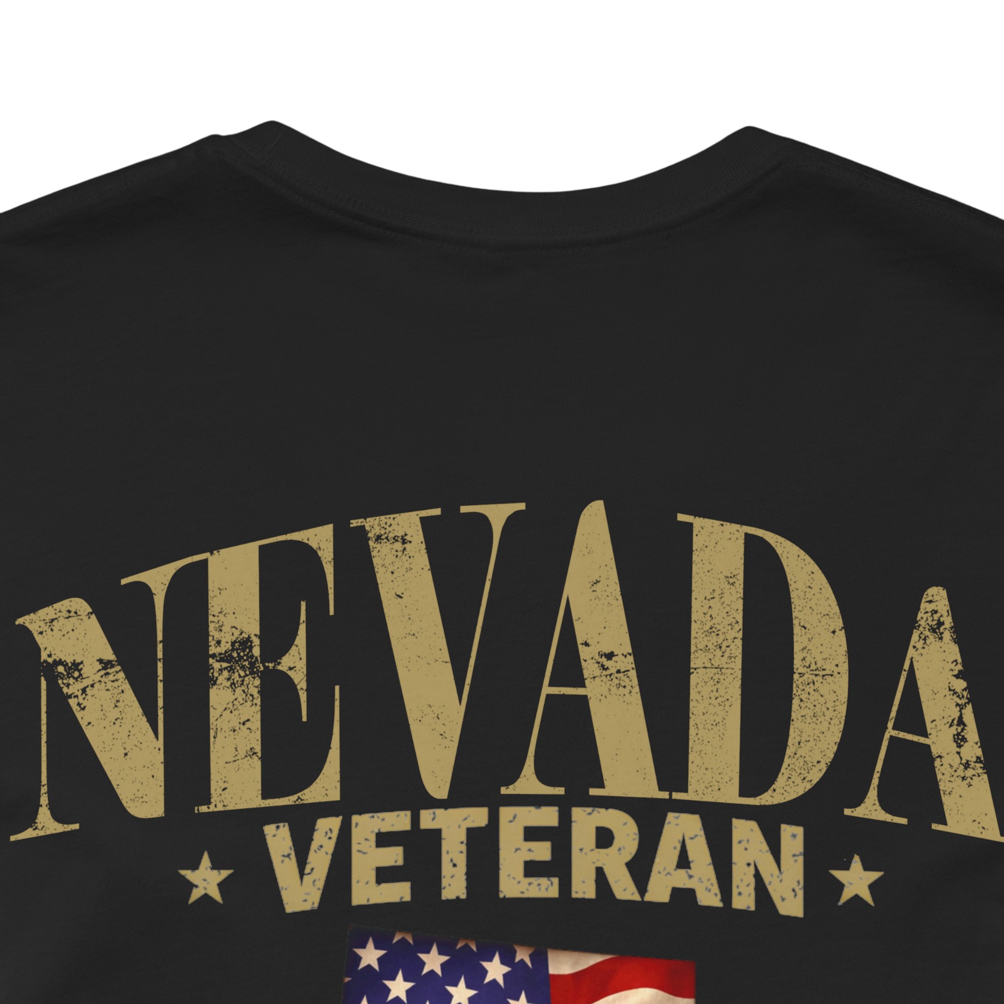 Nevada Veteran T-Shirt — American Flag Alaska Map Military Tribute Tee