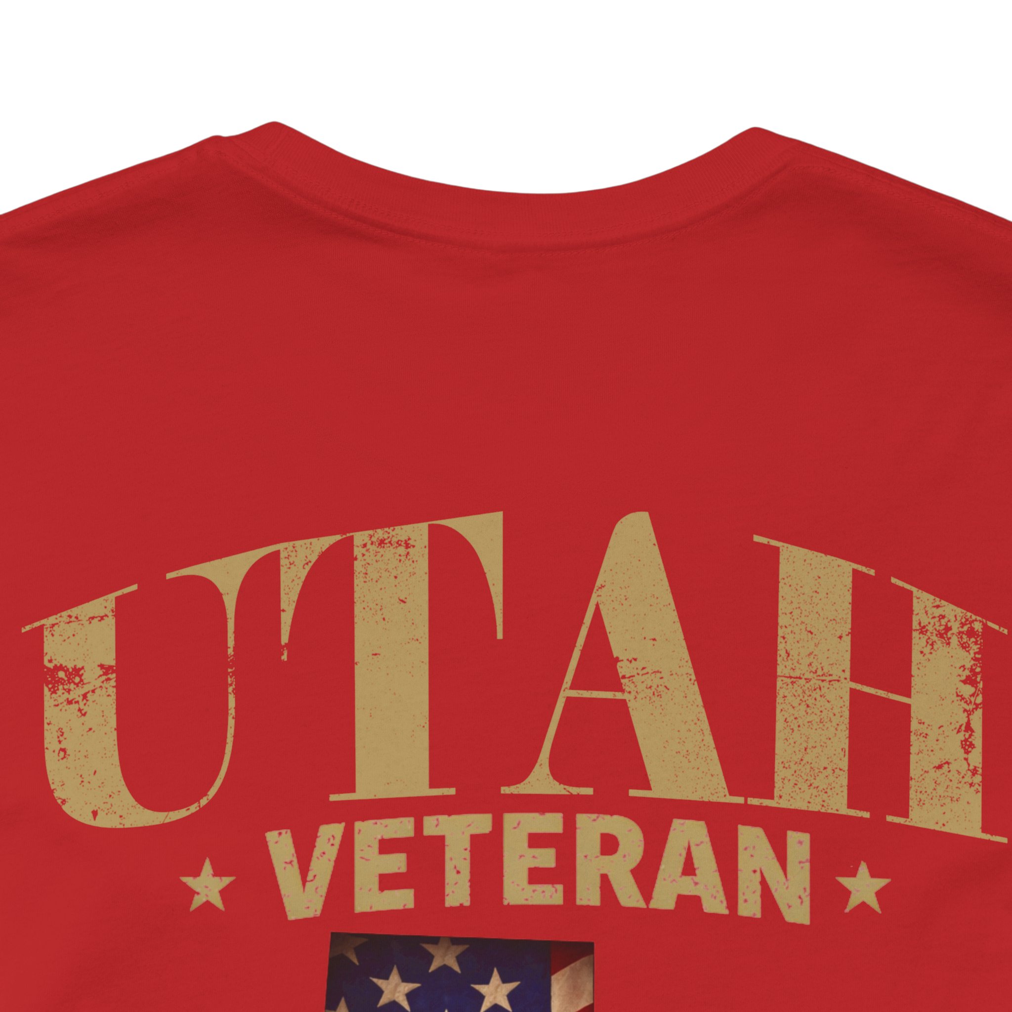 Utah Veteran T-Shirt — American Flag Map Military Tribute Tee - Image 6