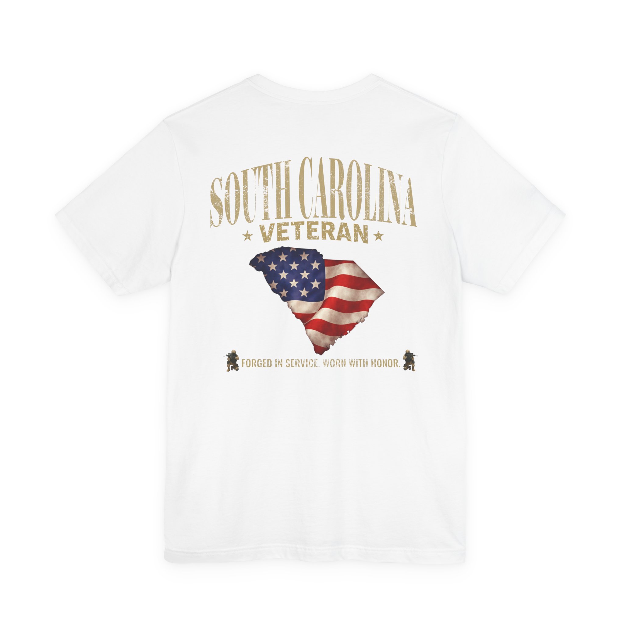 South Carolina Veteran T-Shirt — American Flag Map Military Tribute Tee - Image 22