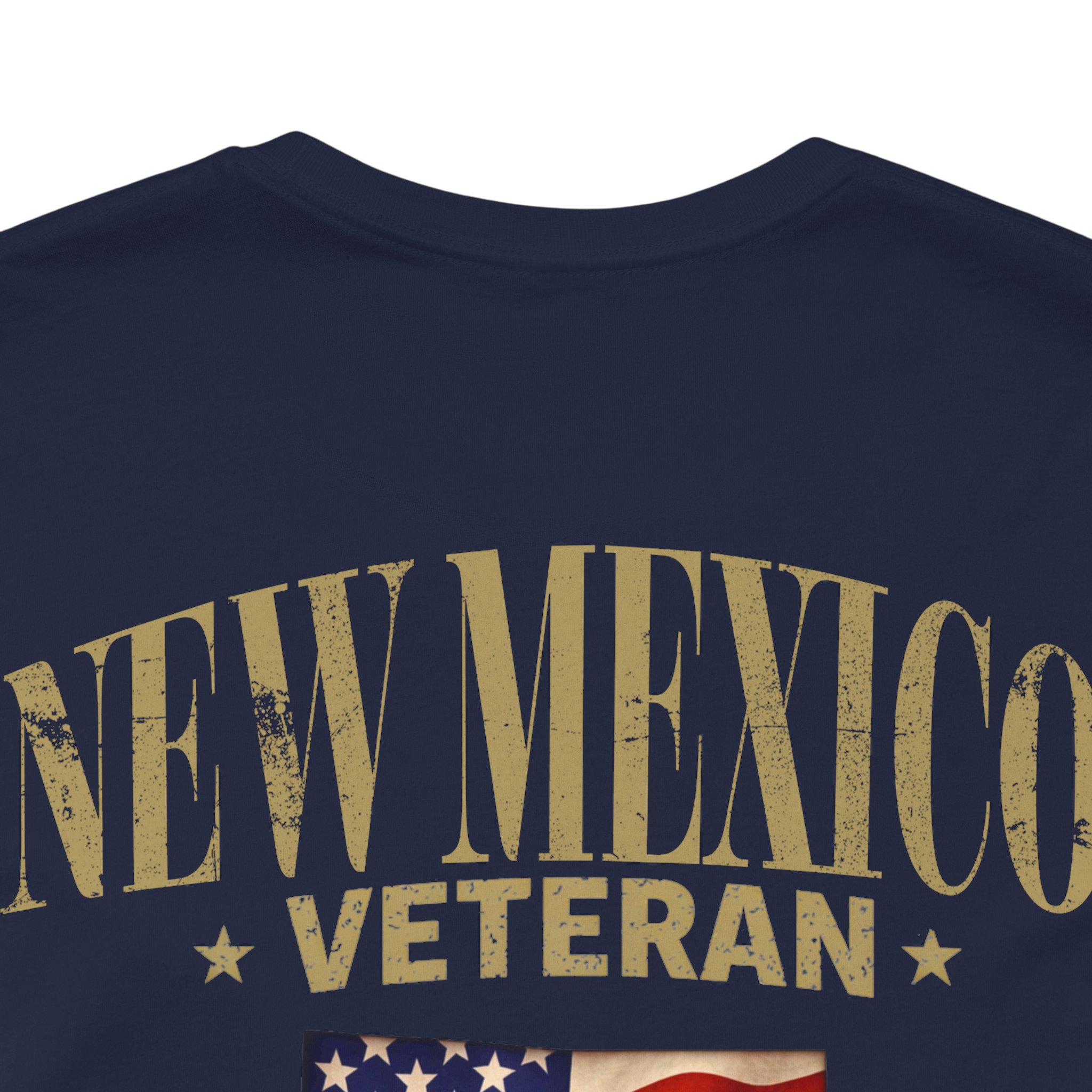 New Mexico Veteran T-Shirt — American Flag Map Military Tribute Tee - Image 39