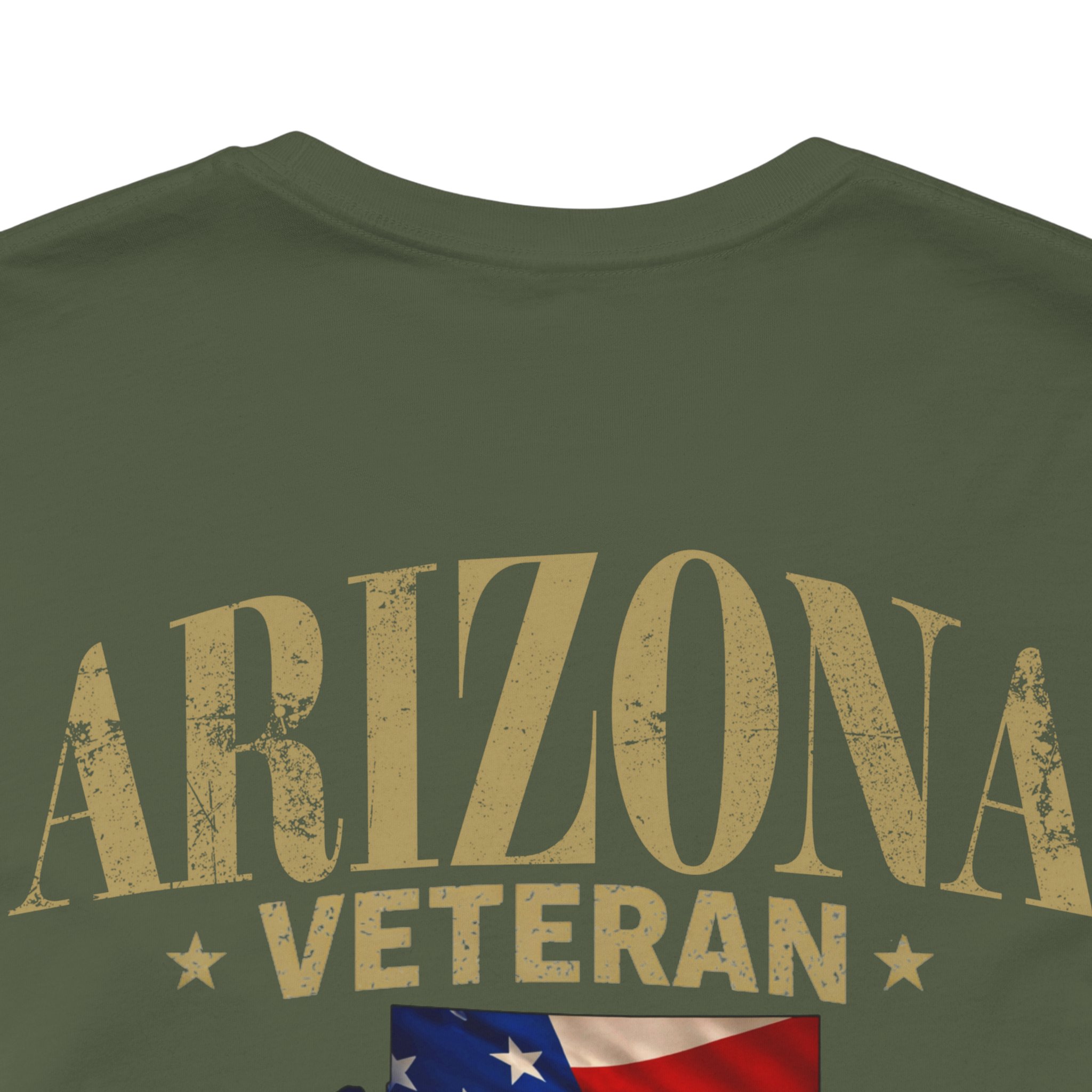 Arizona Veteran T-Shirt — American Flag Map Military Tribute Tee - Image 34