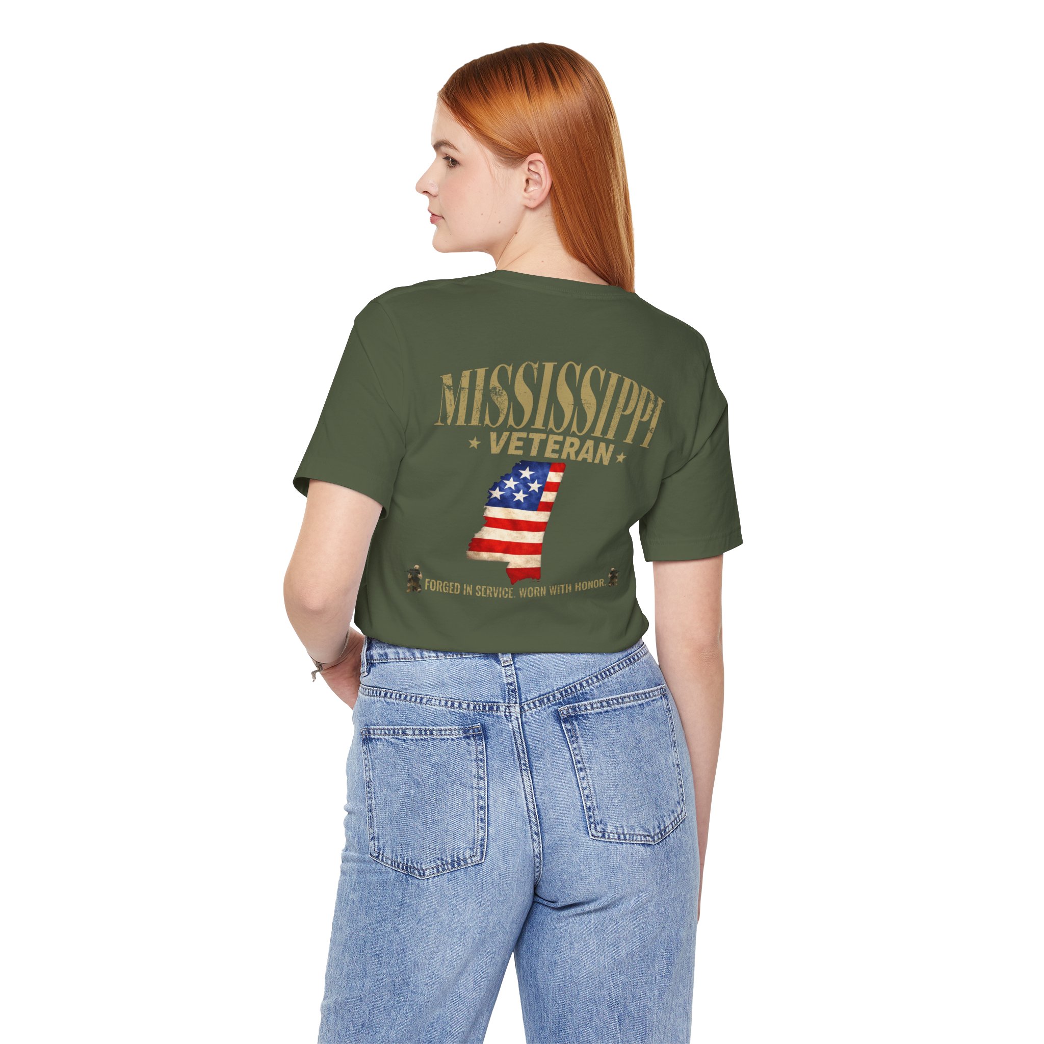 Mississippi Veteran T-Shirt — American Flag Alaska Map Military Tribute Tee - Image 40