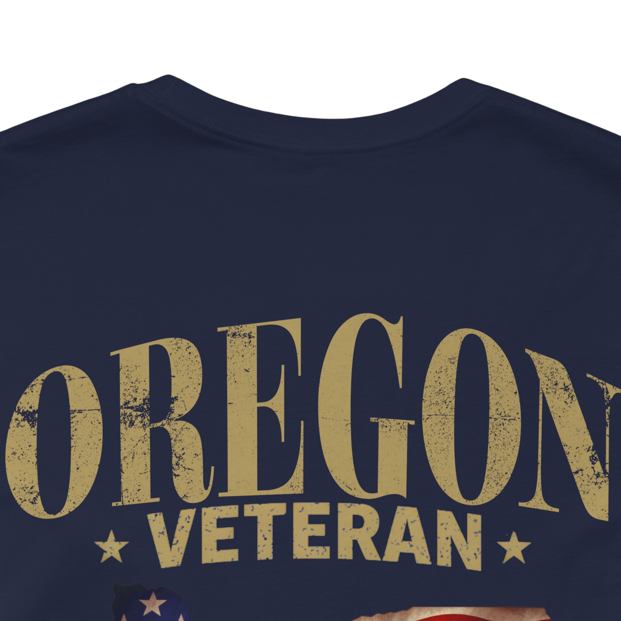 Oregon Veteran T-Shirt — American Flag Map Military Tribute Tee - Image 33