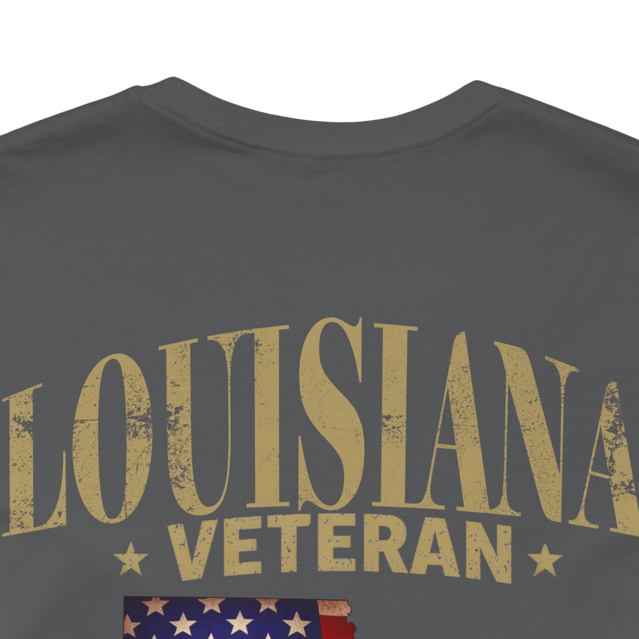 Louisiana Veteran T-Shirt — American Flag Alaska Map Military Tribute Tee - Image 5