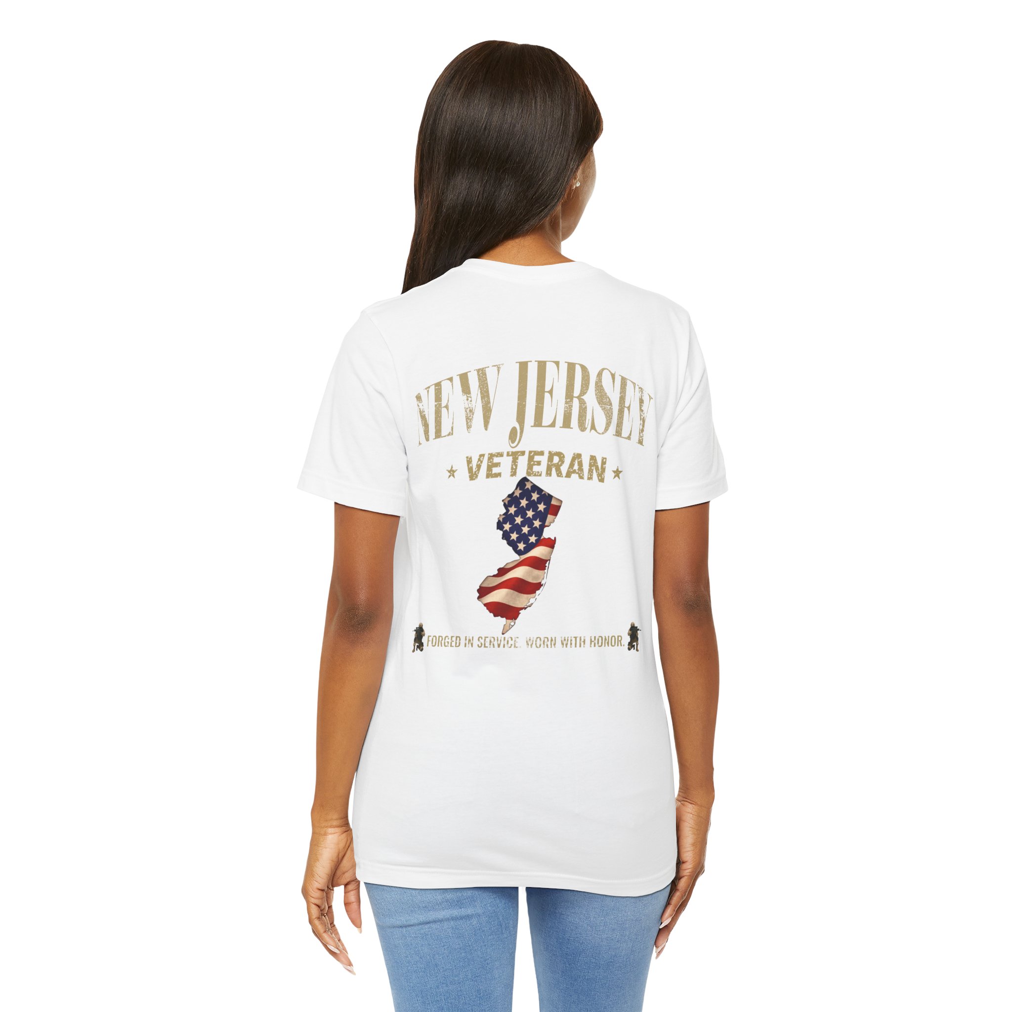 New Jersey Veteran T-Shirt — American Flag Map Military Tribute Tee - Image 16