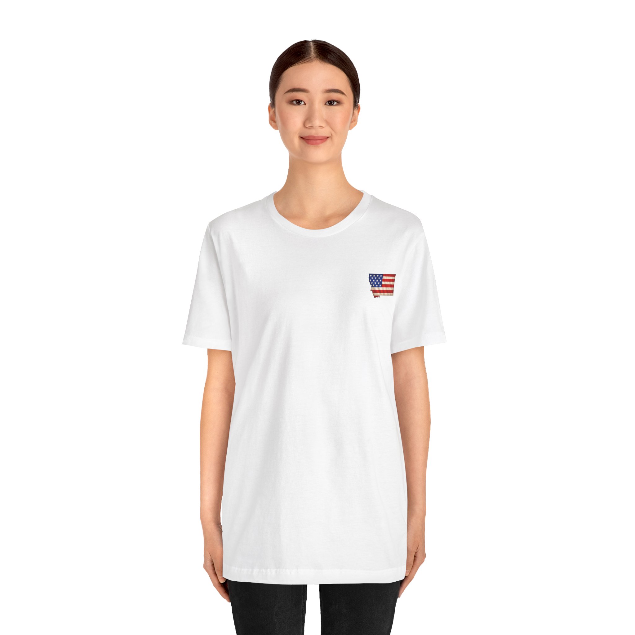 Montana Veteran T-Shirt — American Flag Alaska Map Military Tribute Tee - Image 35