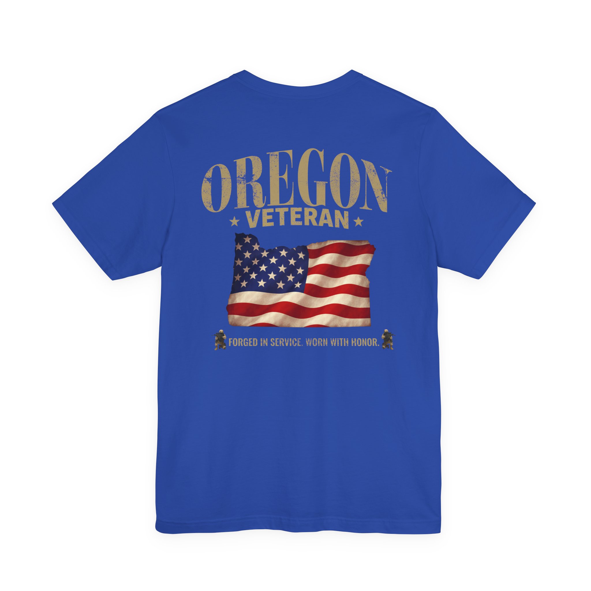 Oregon Veteran T-Shirt — American Flag Map Military Tribute Tee - Image 6