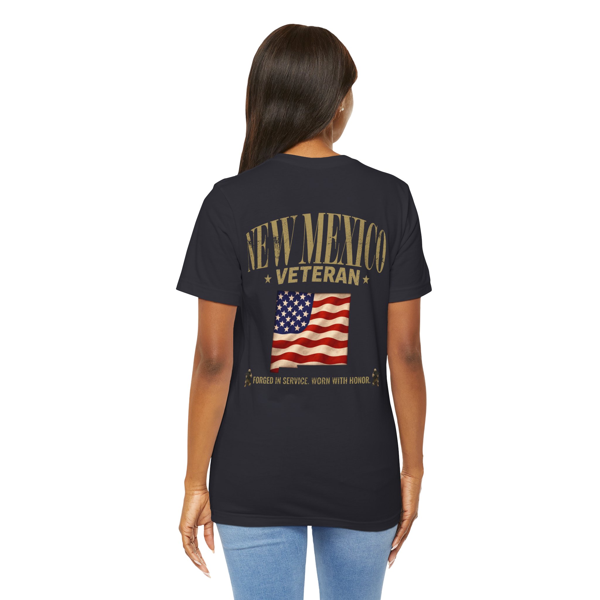 New Mexico Veteran T-Shirt — American Flag Map Military Tribute Tee - Image 12