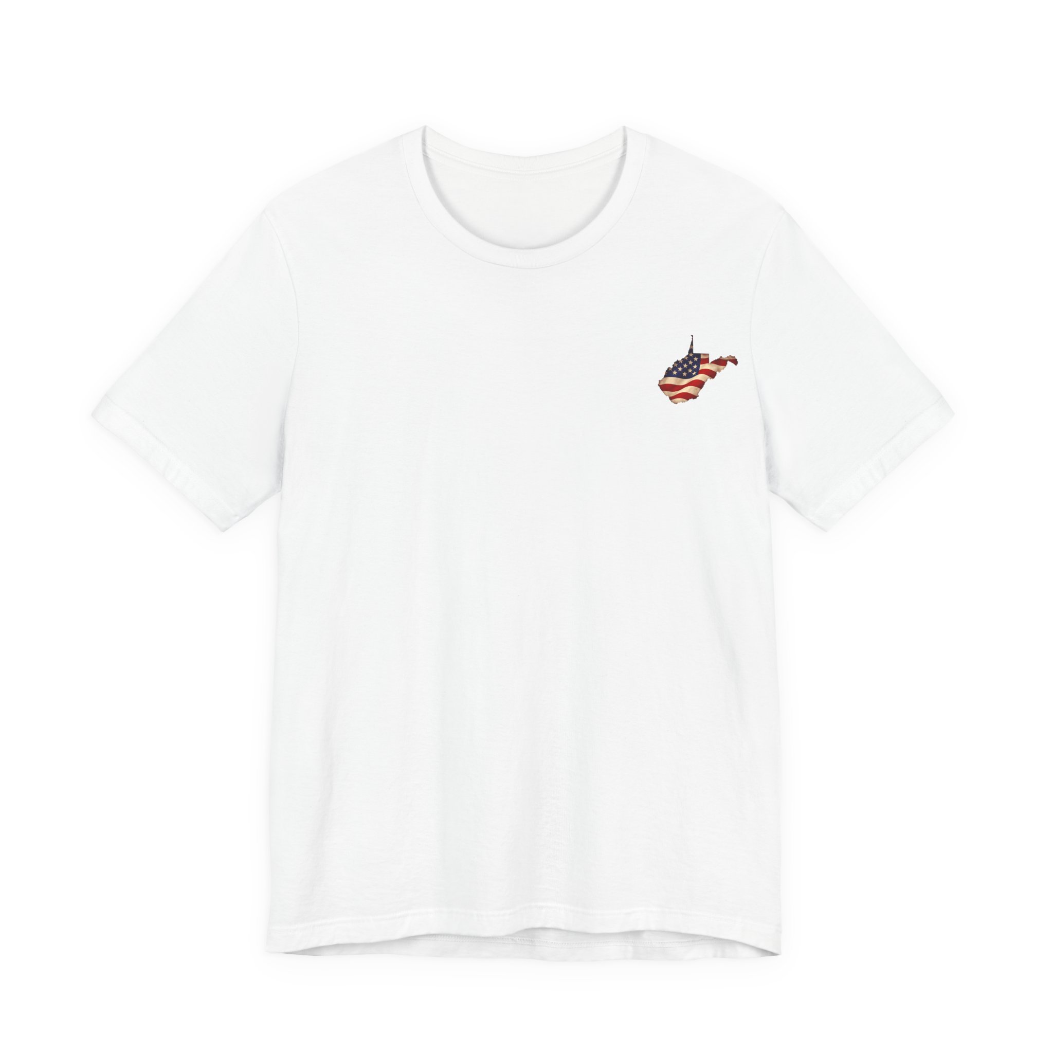 West Virginia Veteran T-Shirt — American Flag Map Military Tribute Tee - Image 21