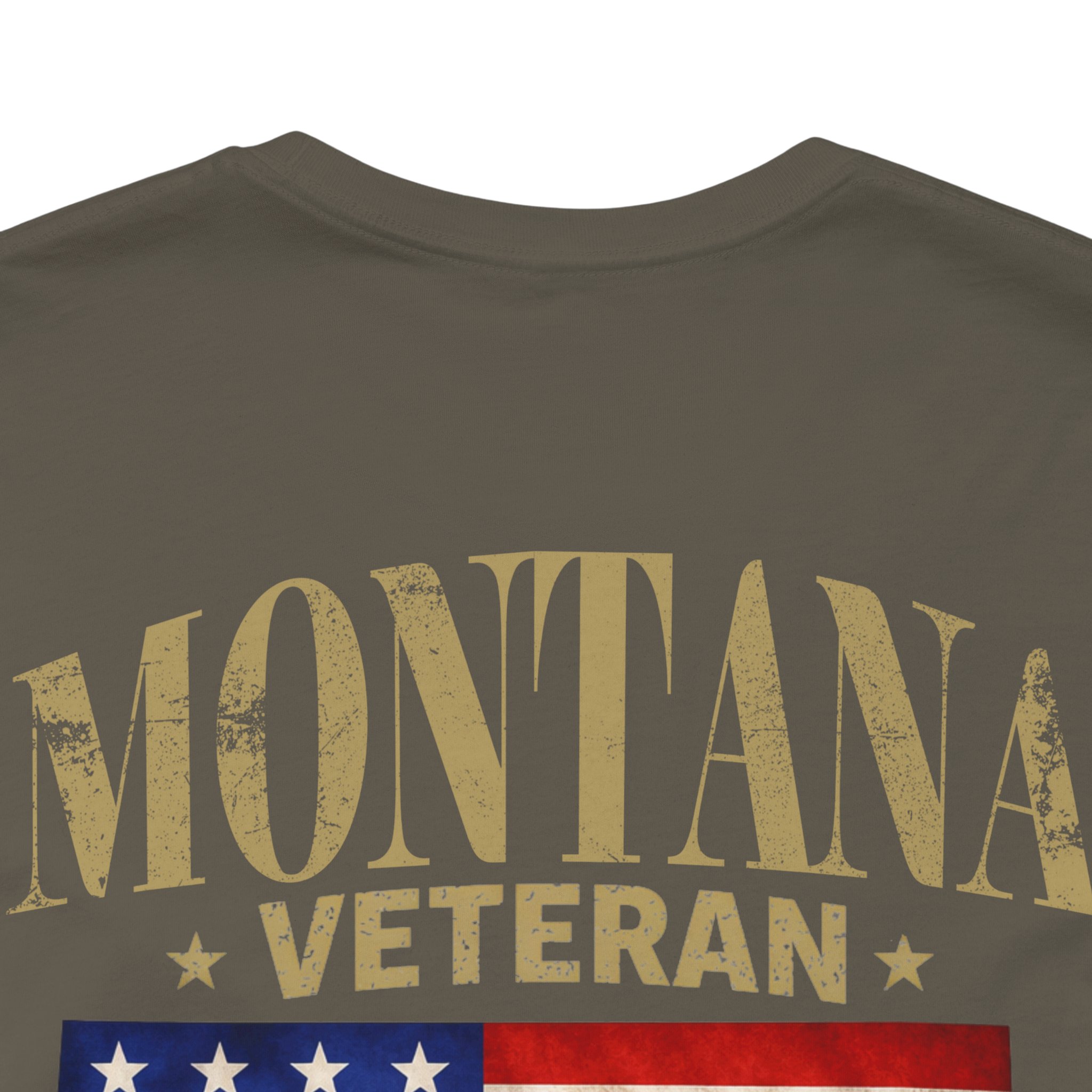 Montana Veteran T-Shirt — American Flag Alaska Map Military Tribute Tee - Image 2