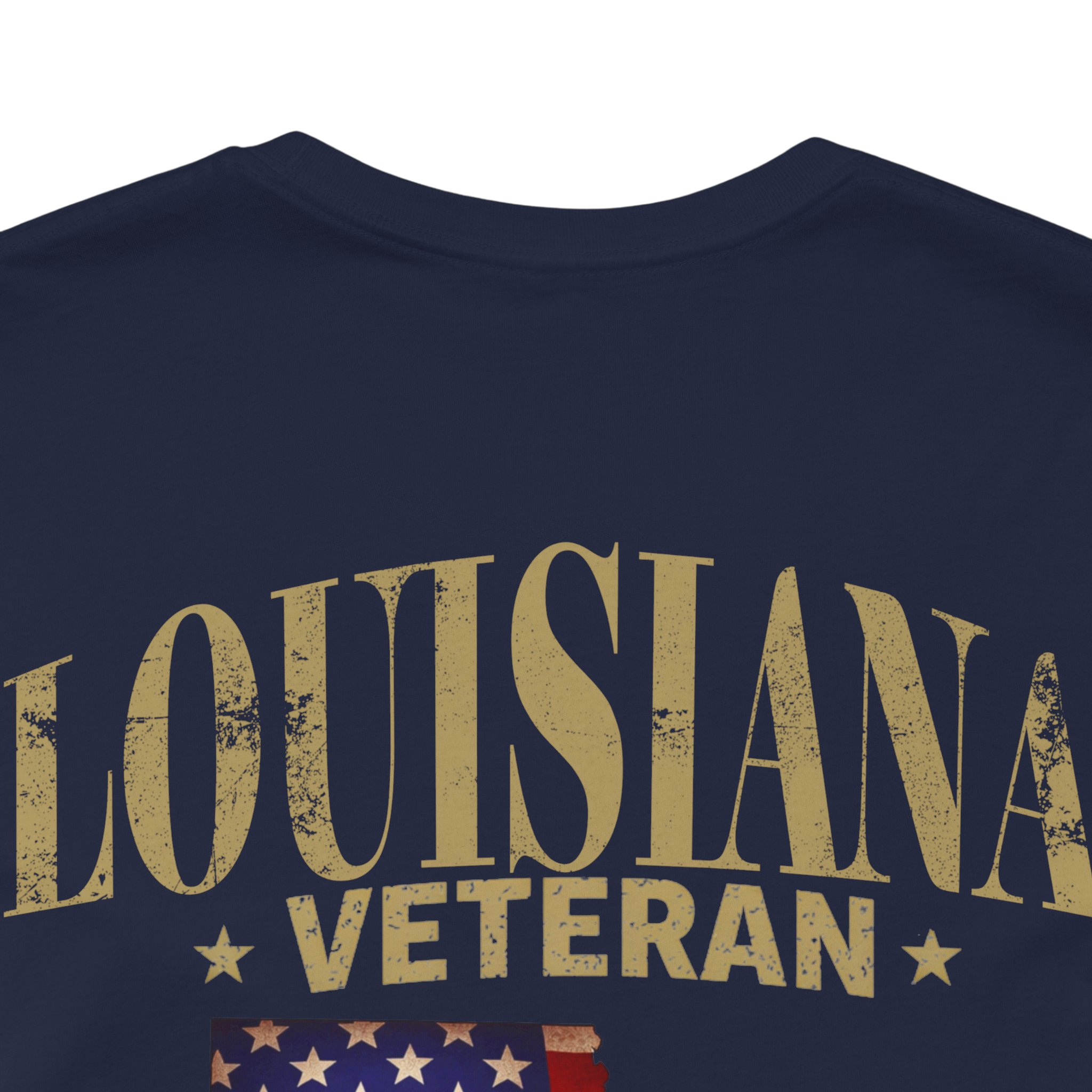 Louisiana Veteran T-Shirt — American Flag Alaska Map Military Tribute Tee - Image 18