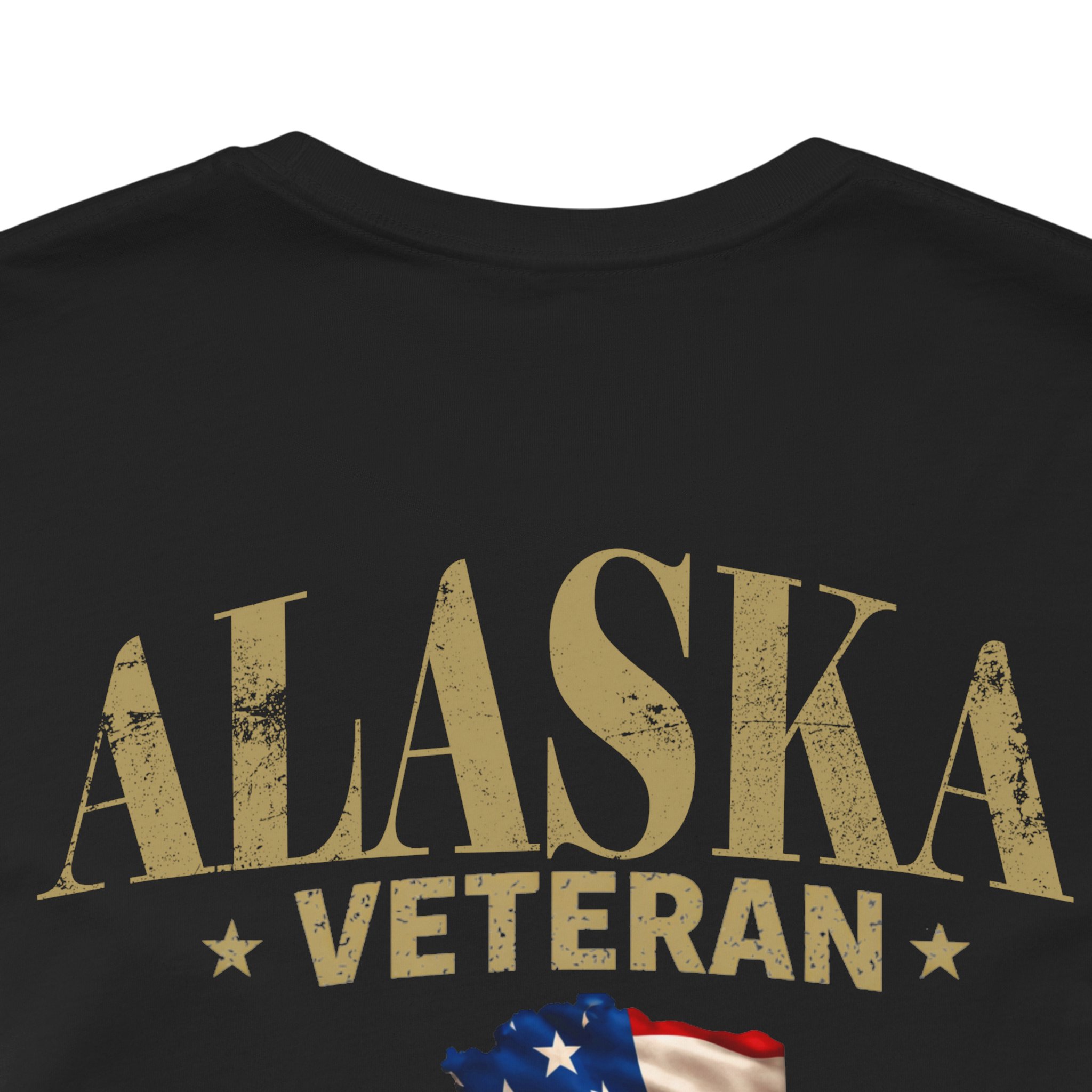 Alaska Veteran T-Shirt — American Flag Alaska Map Military Tribute Tee - Image 9