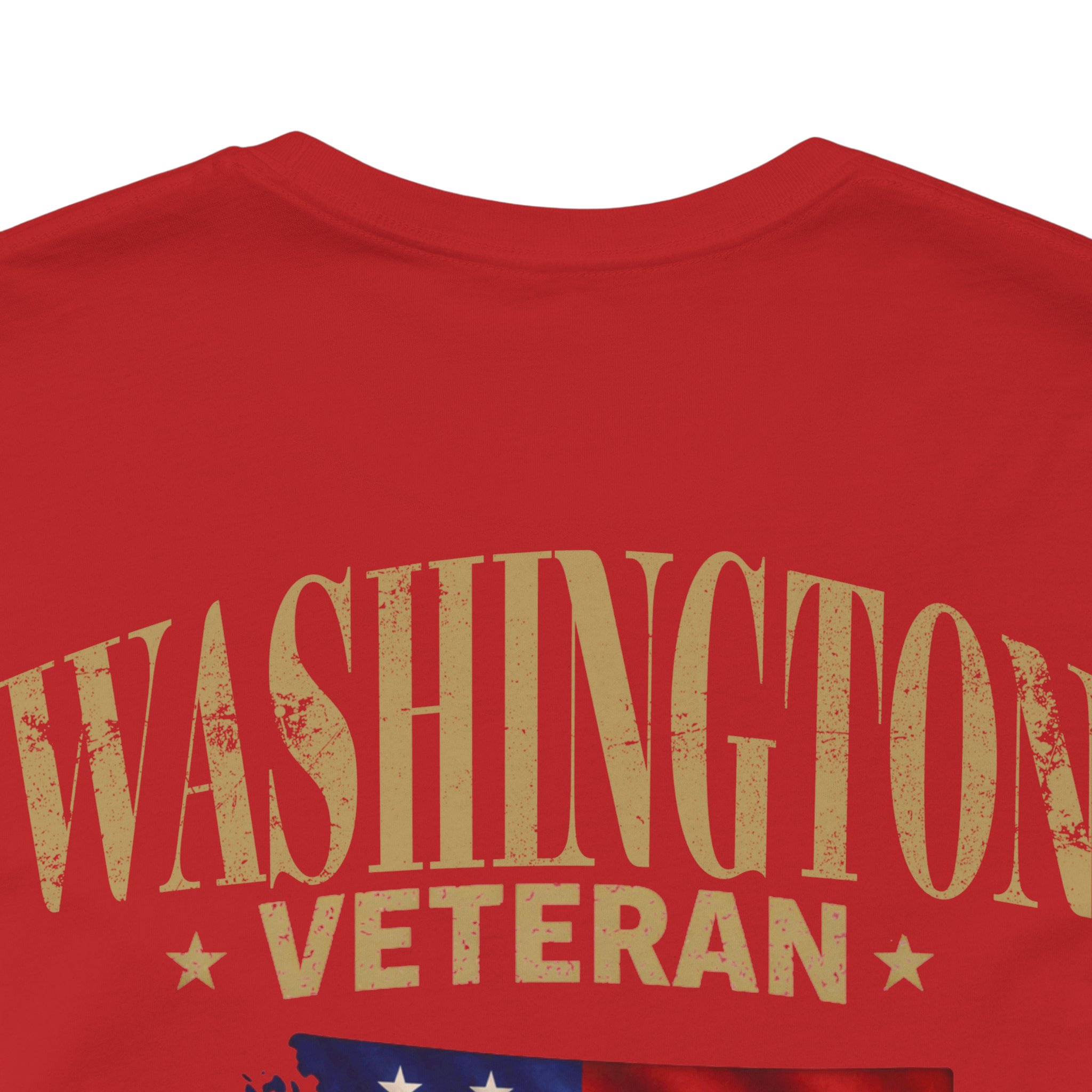 Washington Veteran T-Shirt — American Flag Map Military Tribute Tee - Image 49