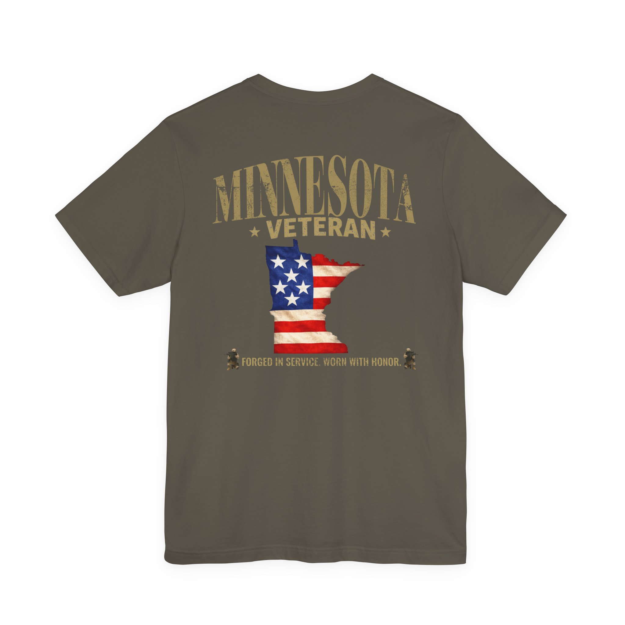 Minnesota Veteran T-Shirt — American Flag Alaska Map Military Tribute Tee - Image 8