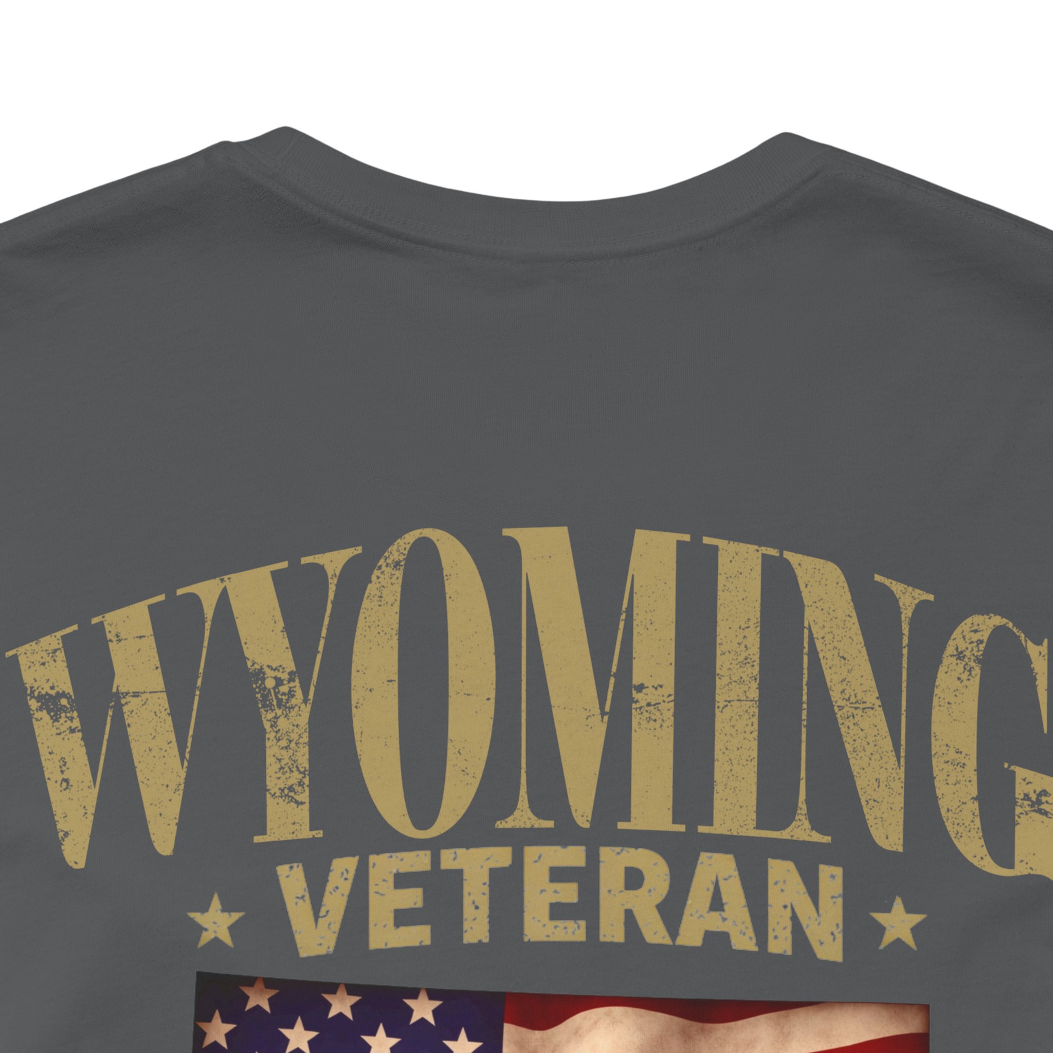 Wyoming Veteran T-Shirt — American Flag Map Military Tribute Tee - Image 39