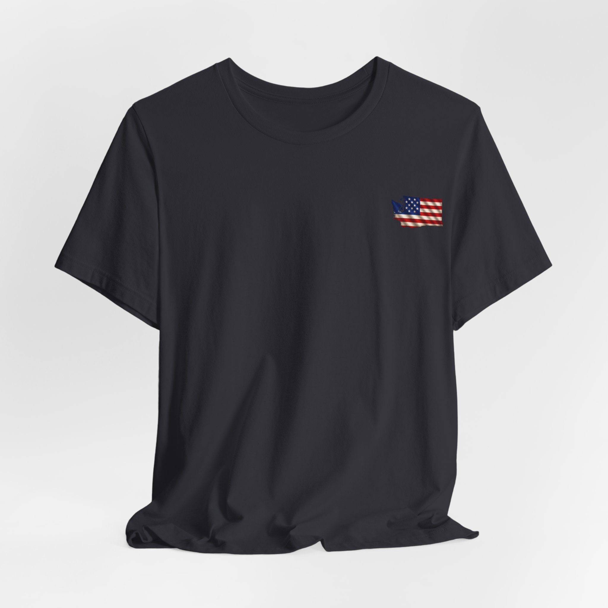 Washington Veteran T-Shirt — American Flag Map Military Tribute Tee - Image 38
