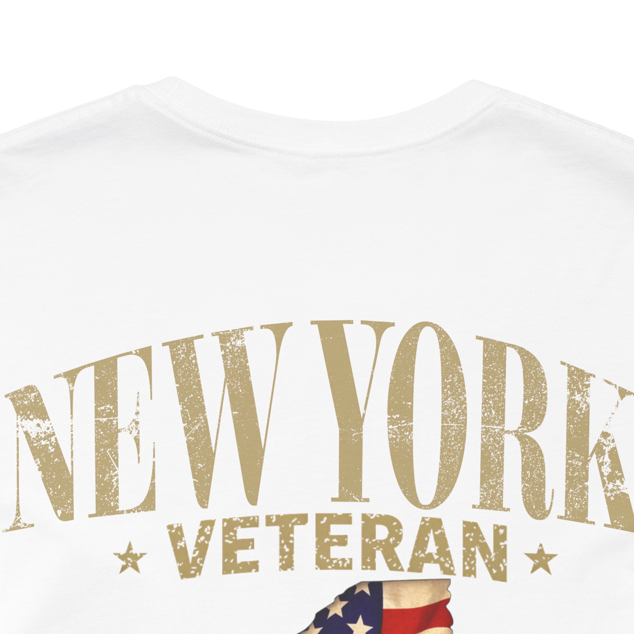 New York Veteran T-Shirt — American Flag Map Military Tribute Tee - Image 15