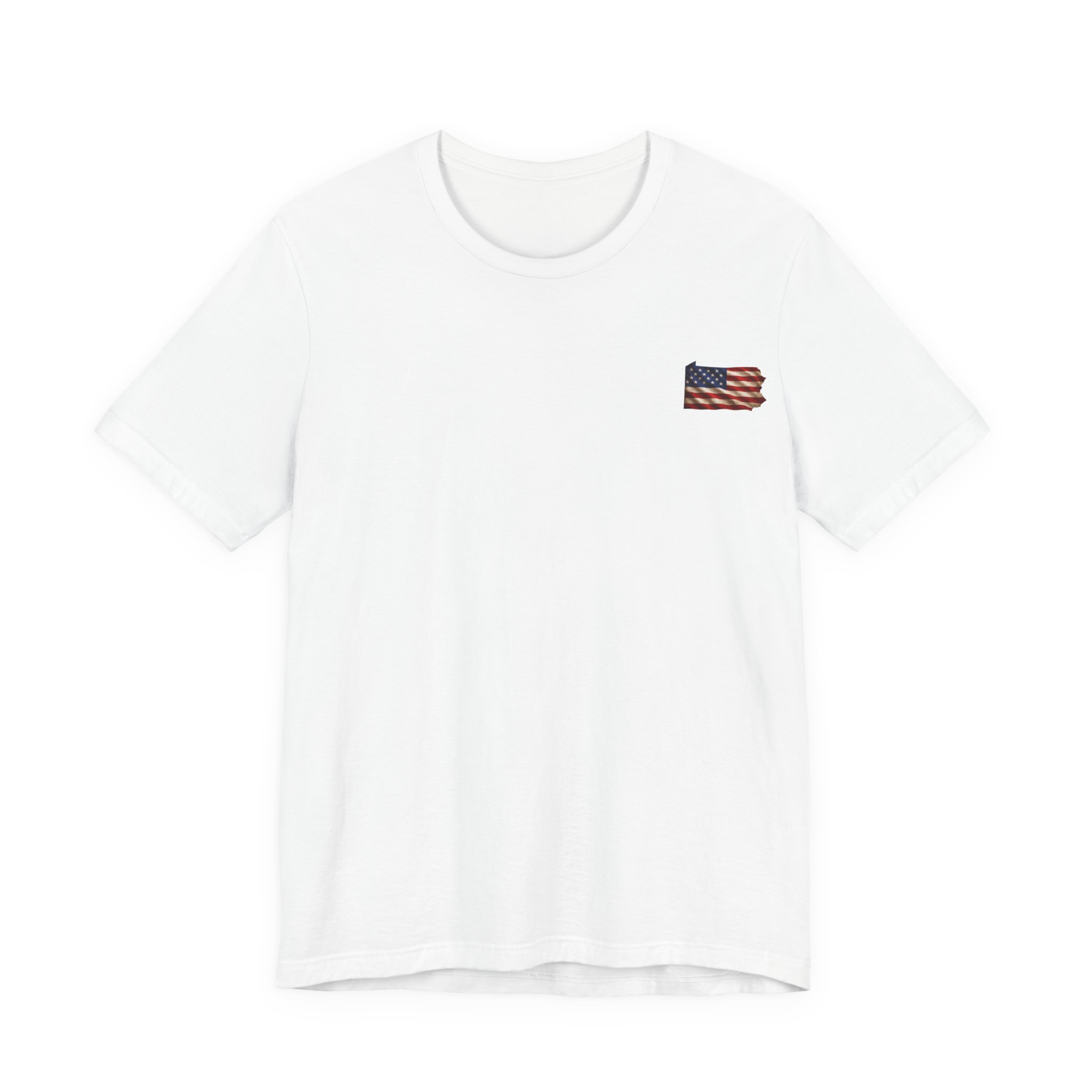 Pennsylvania Veteran T-Shirt — American Flag Map Military Tribute Tee - Image 46