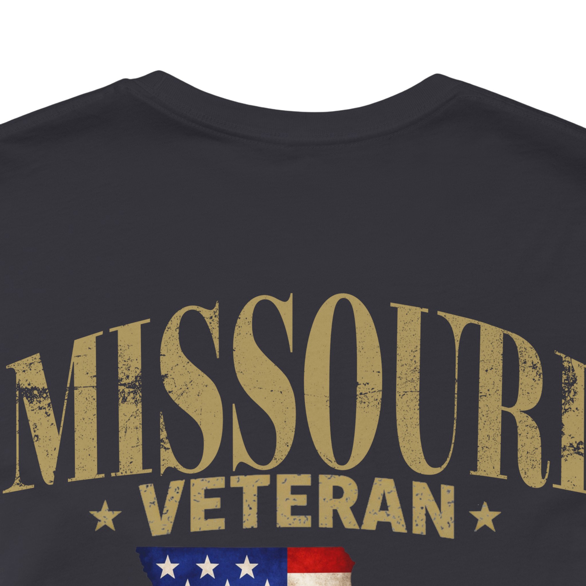 Missouri Veteran T-Shirt — American Flag Map Military Tribute Tee - Image 34