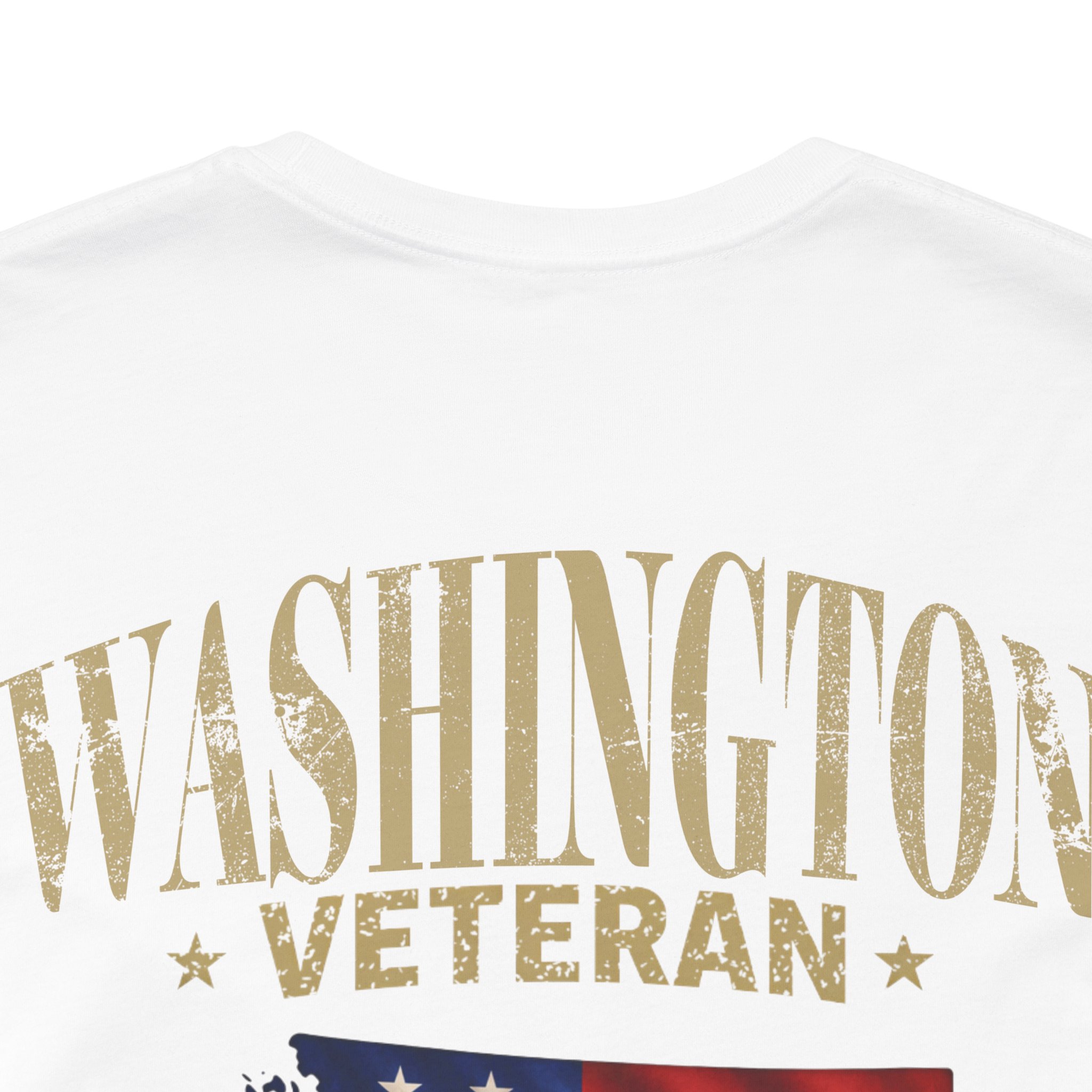 Washington Veteran T-Shirt — American Flag Map Military Tribute Tee - Image 24