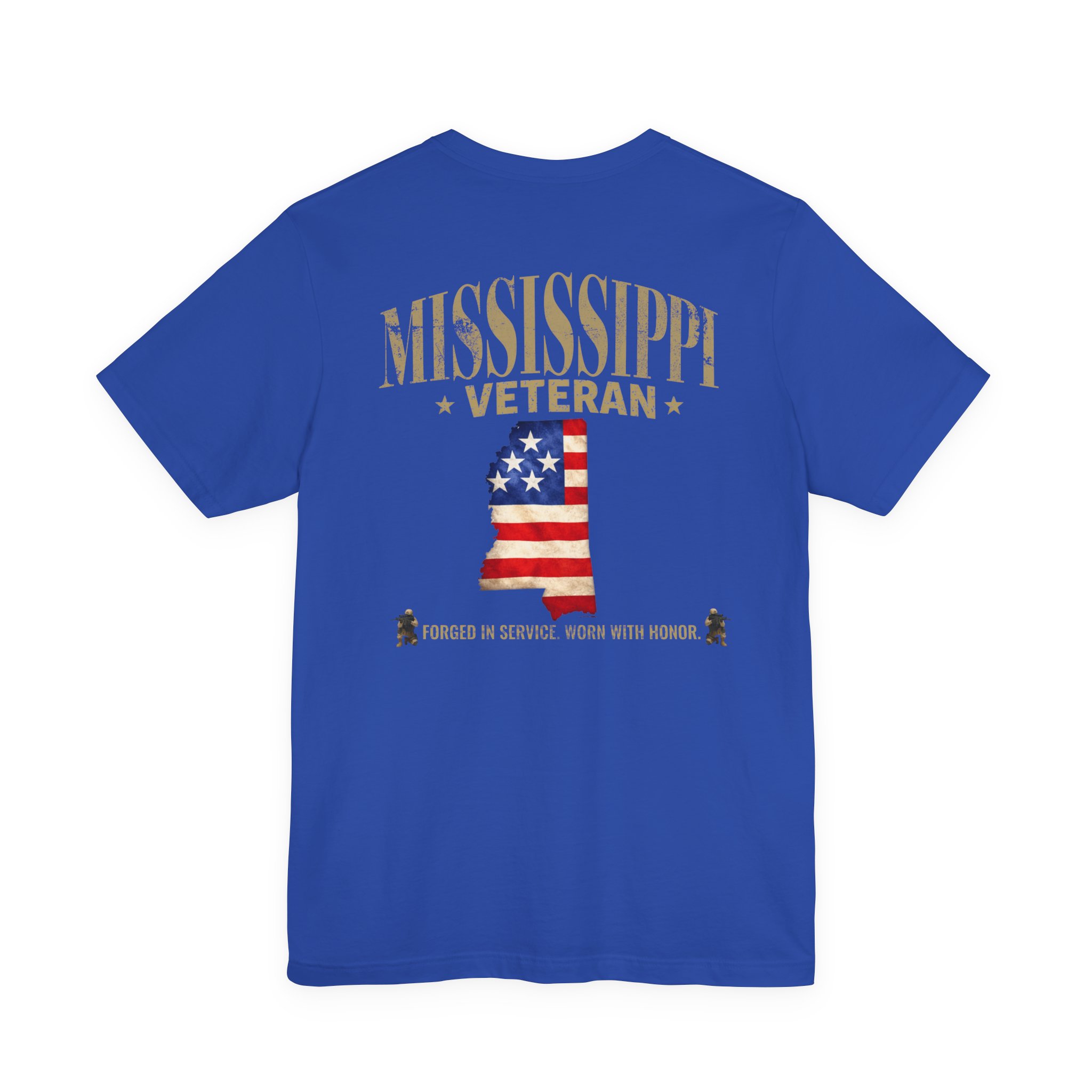 Mississippi Veteran T-Shirt — American Flag Alaska Map Military Tribute Tee - Image 33