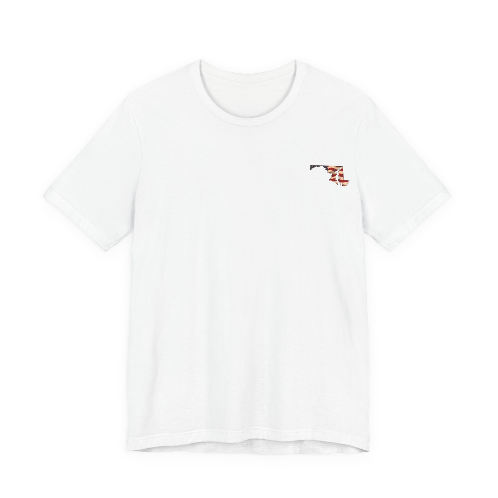Maryland Veteran T-Shirt — American Flag Map Military Tribute Tee - Image 9