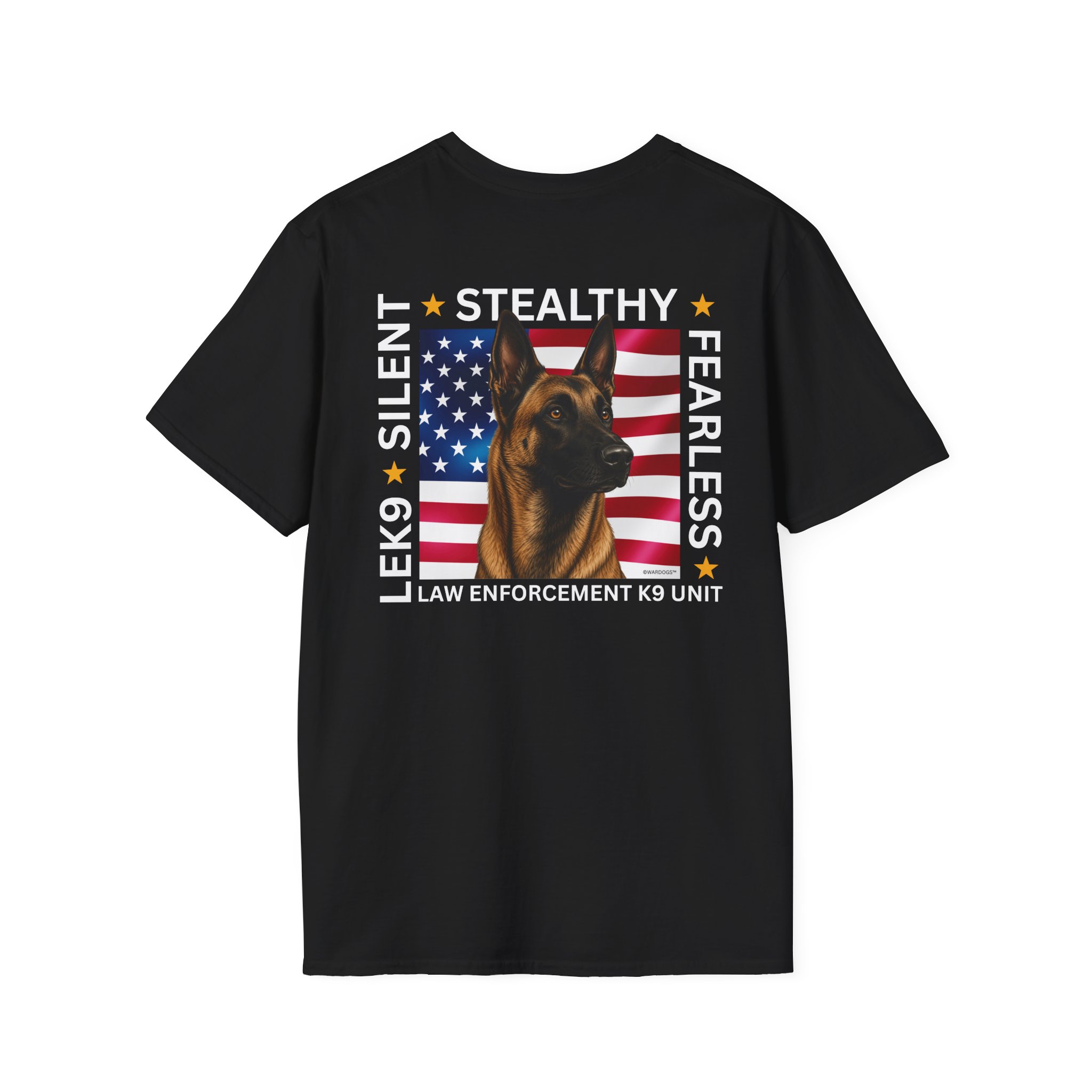 Law Enforcement Police K9 Tee - Malinois FEARLESS Trending - K9 Unit - LEK9 Front - Image 8