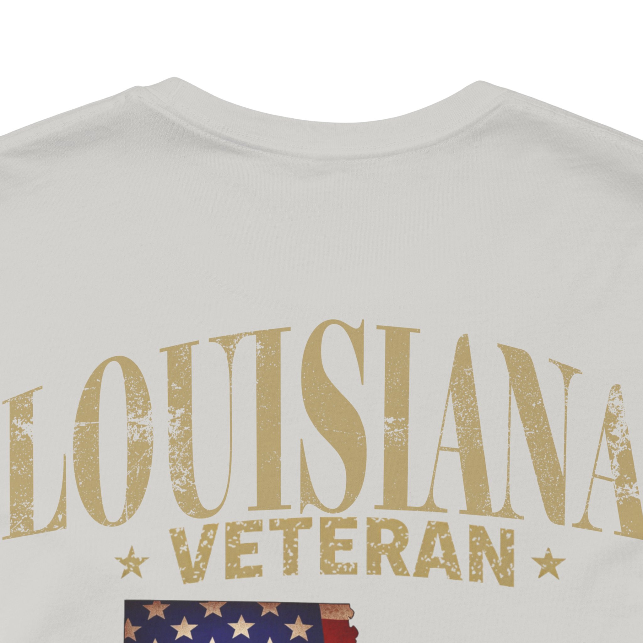 Louisiana Veteran T-Shirt — American Flag Alaska Map Military Tribute Tee - Image 26