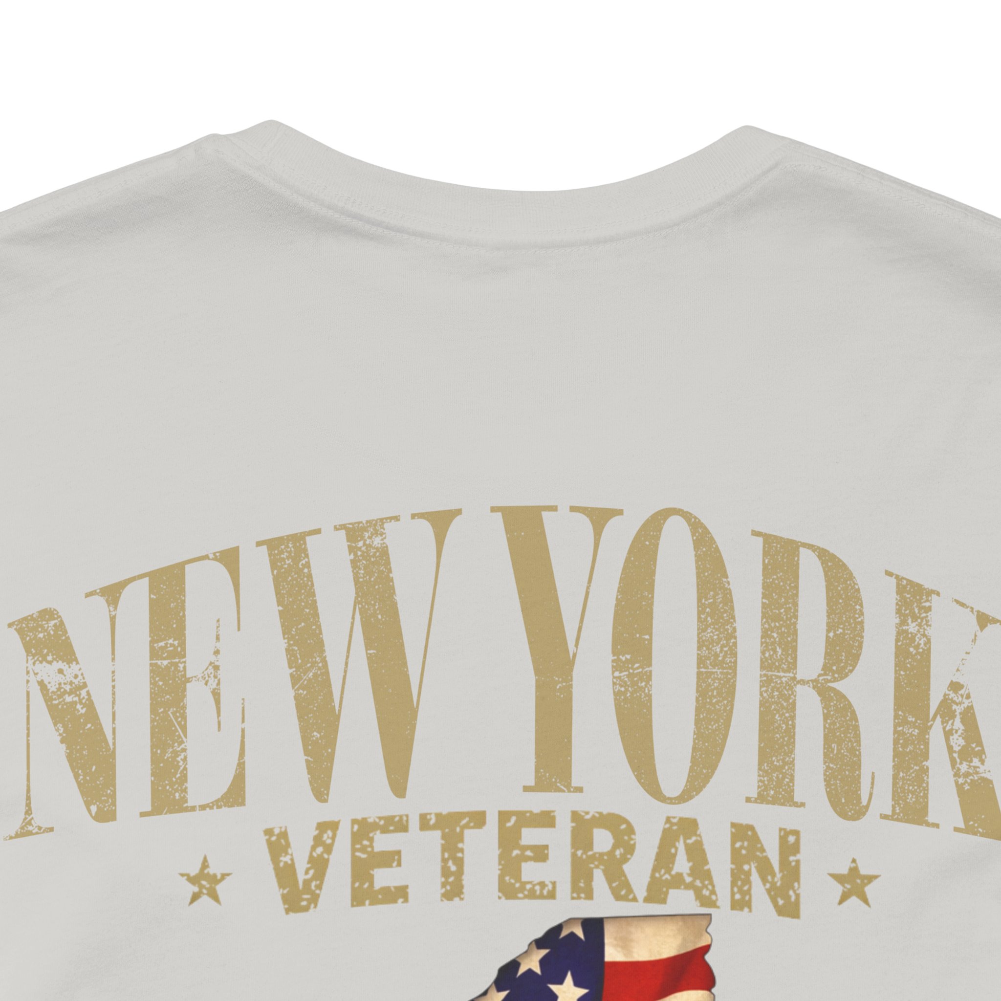 New York Veteran T-Shirt — American Flag Map Military Tribute Tee - Image 23